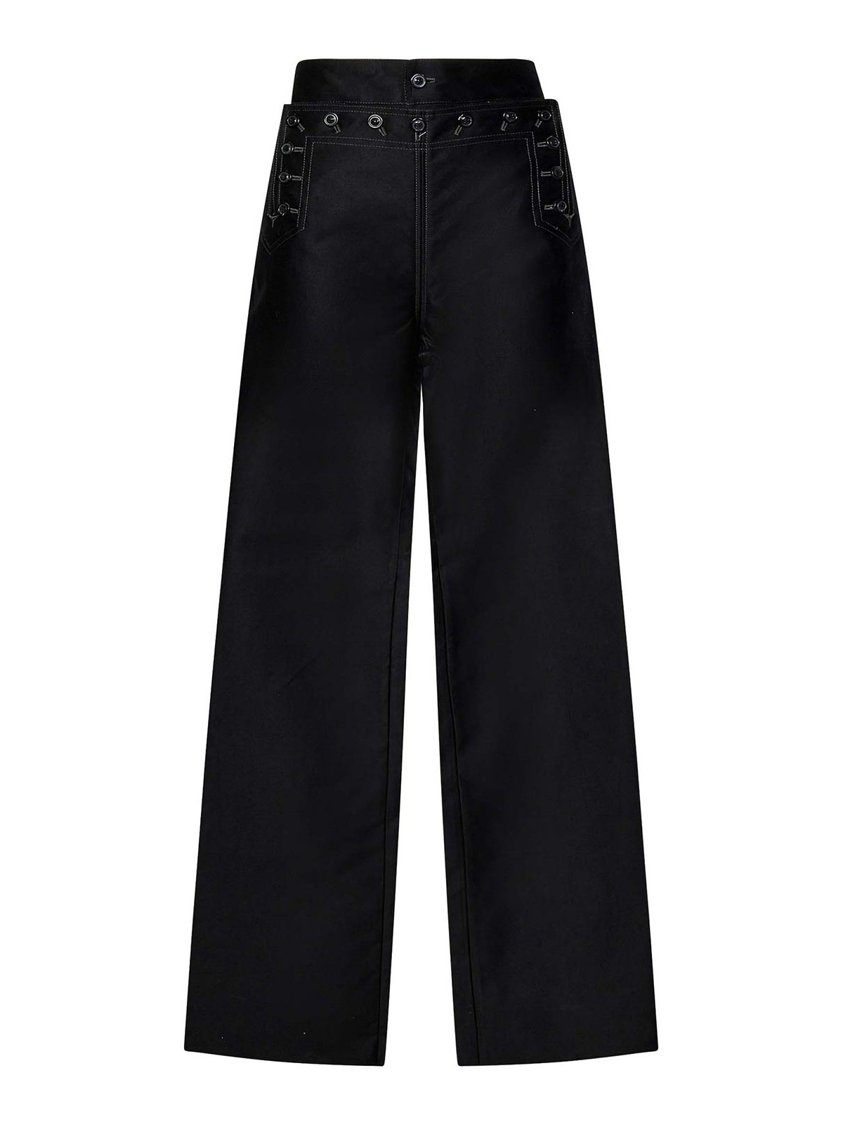 Maison Margiela Wide-leg Cotton Cordura Trousers In Black