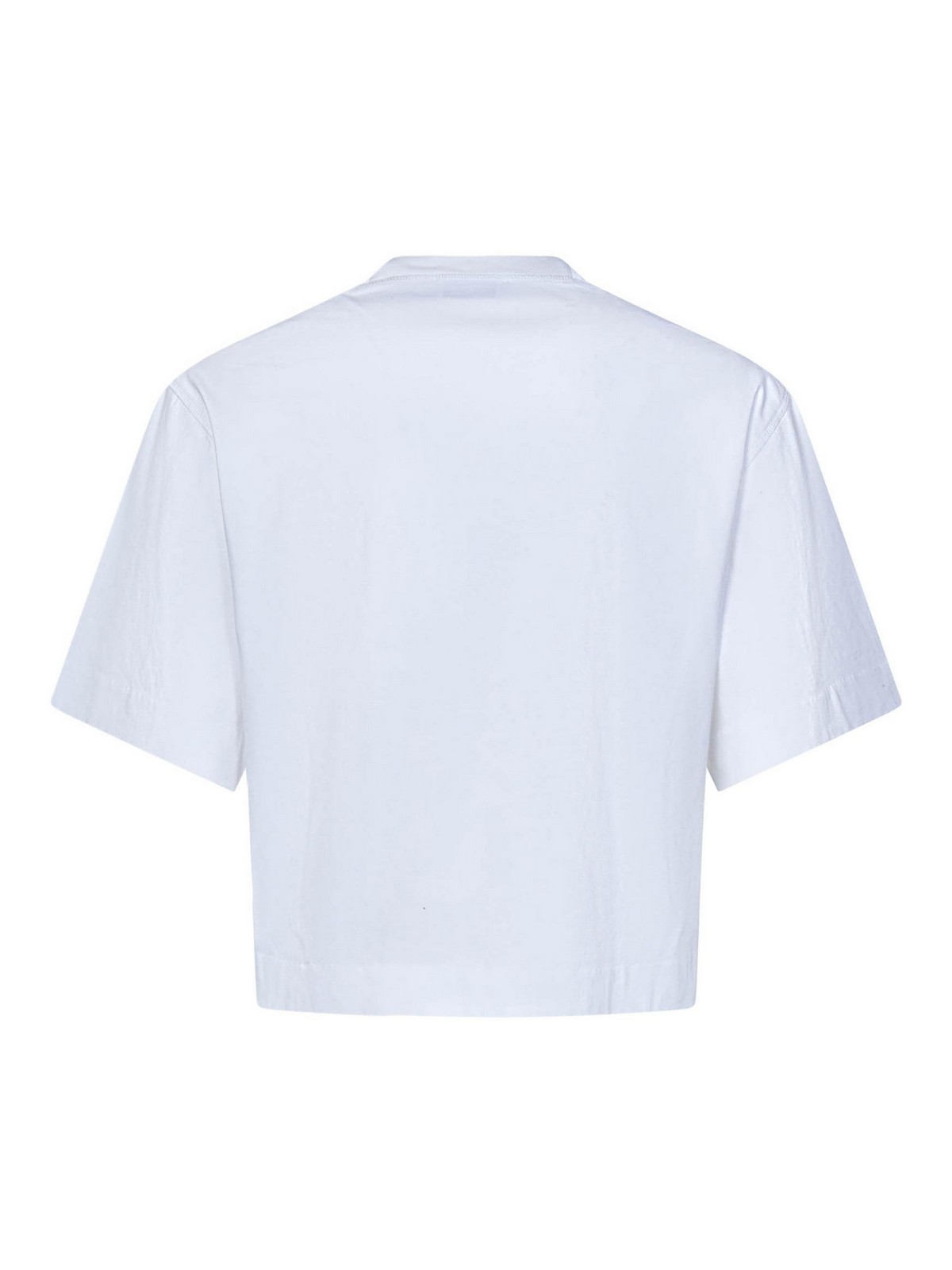 Shop Off-white Oversized Crop T-shirt In White