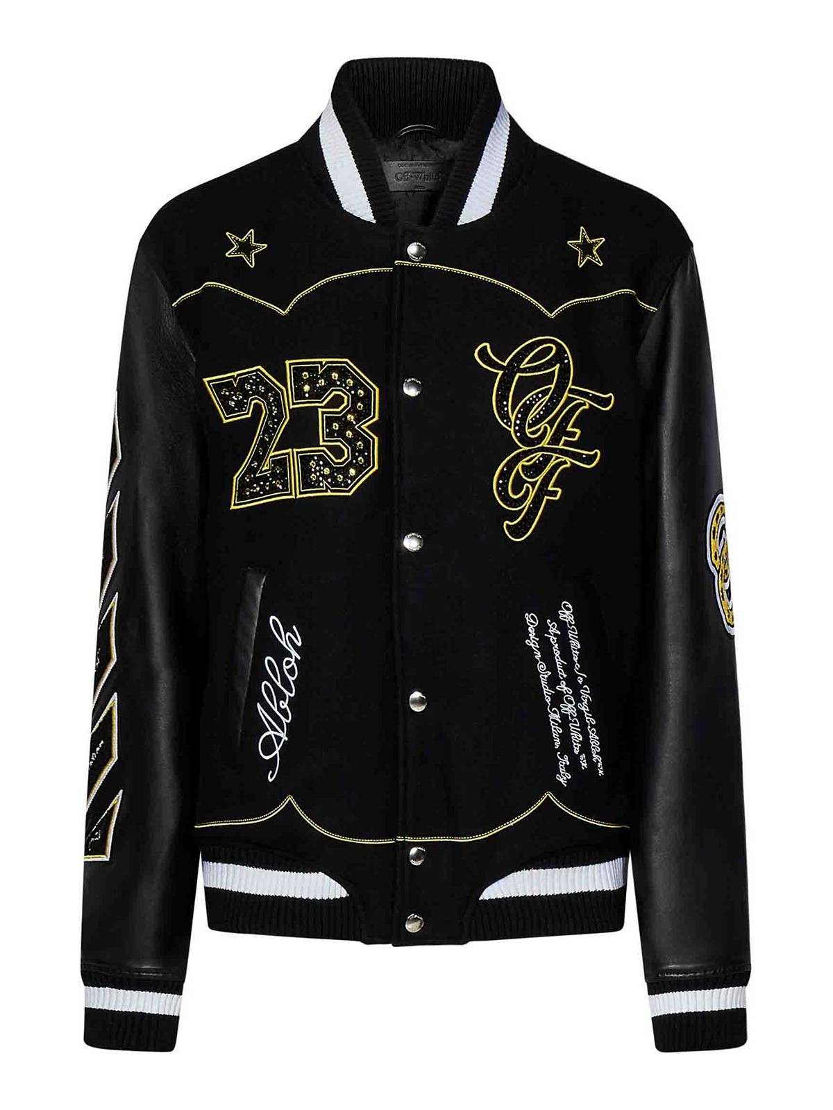 Shop Off-white Chaqueta Casual - Varsity In Black