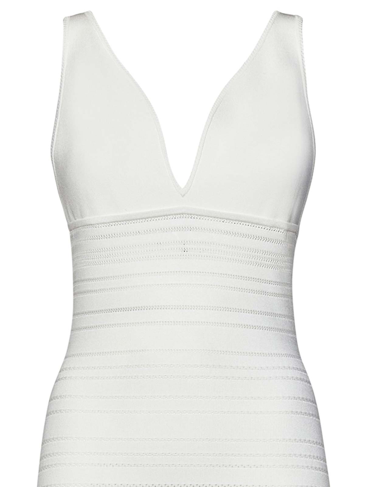 Shop Victoria Beckham Detail Midi Dress In White
