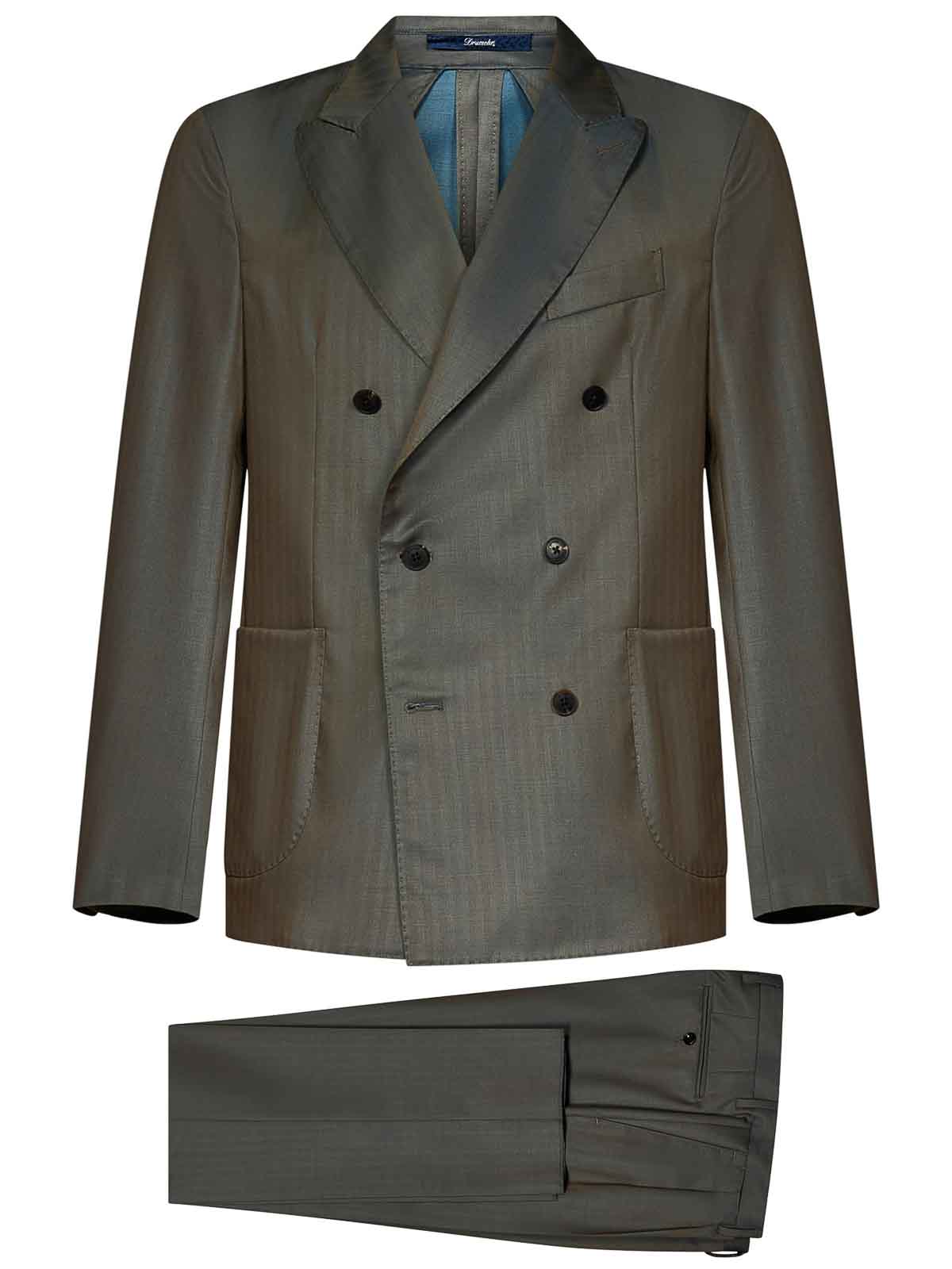 Drumohr Mud-Colored Suit - Brown - Men | DG18926TR01 | thebs.com