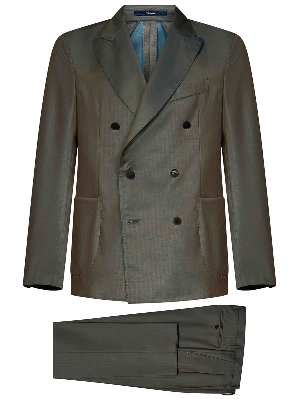 Shop Drumohr Mud-colored Suit In Brown