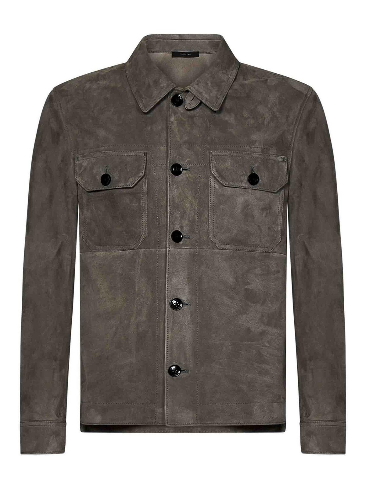 Shop Tom Ford Leather Jacket In Grey