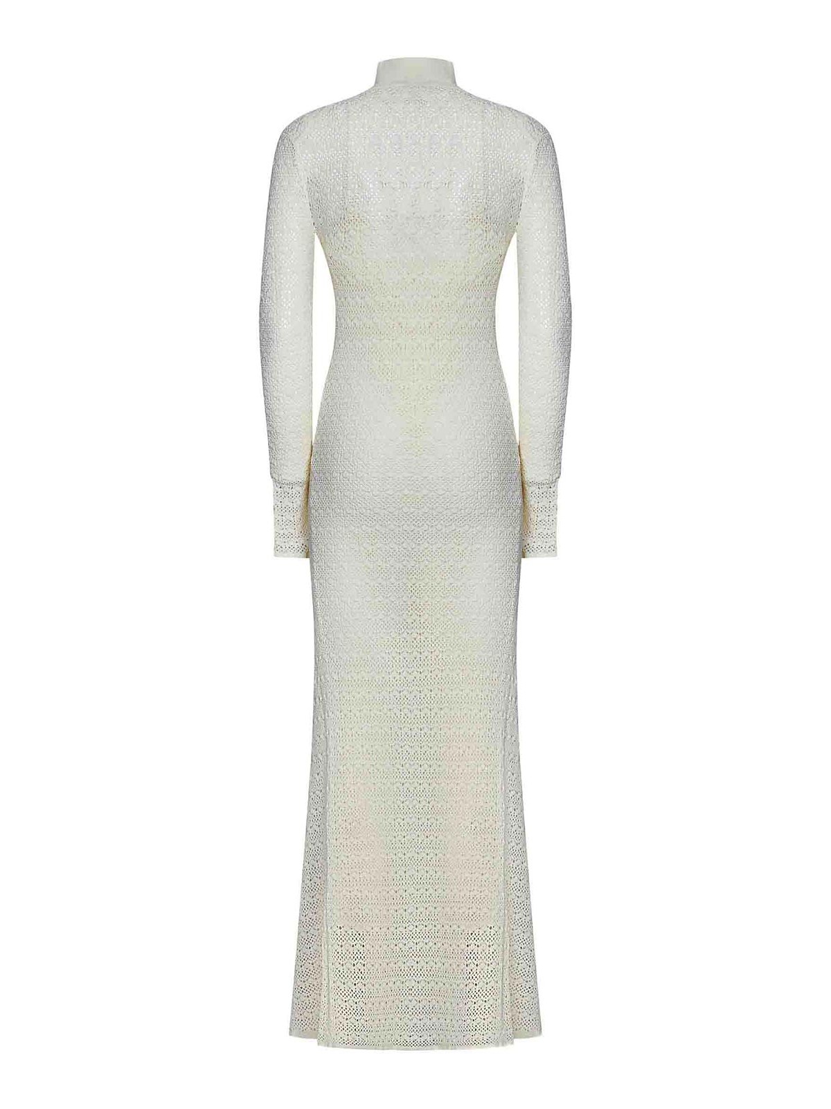 Tom Ford Knit Long-Sleeved Dress - White|ACK423YAX637AW017