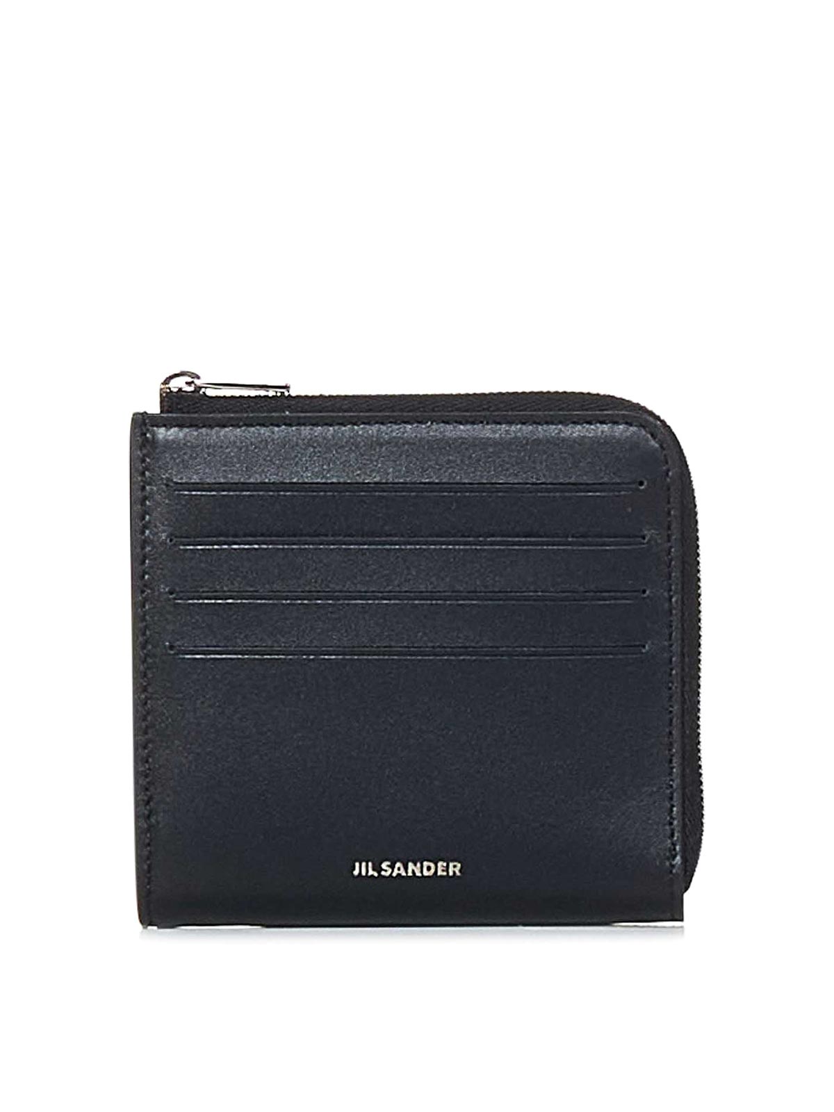 Jil Sander Embossed Wallet In Black
