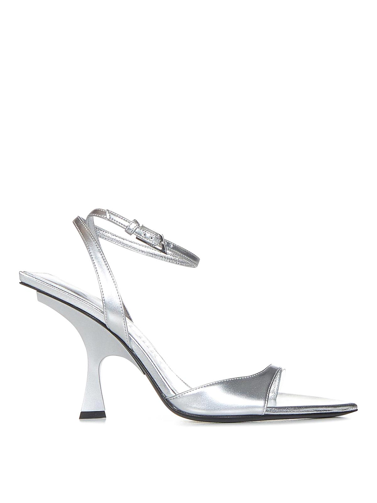 Shop Attico Sandals In Silver