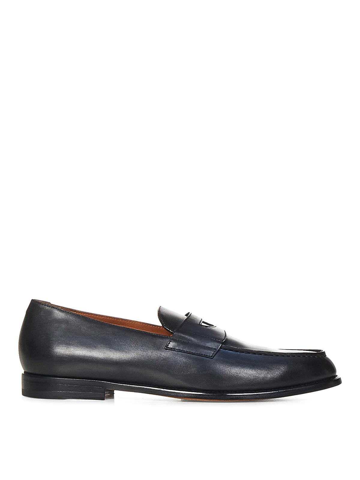 Shop Doucal's Penny Loafers In Blue