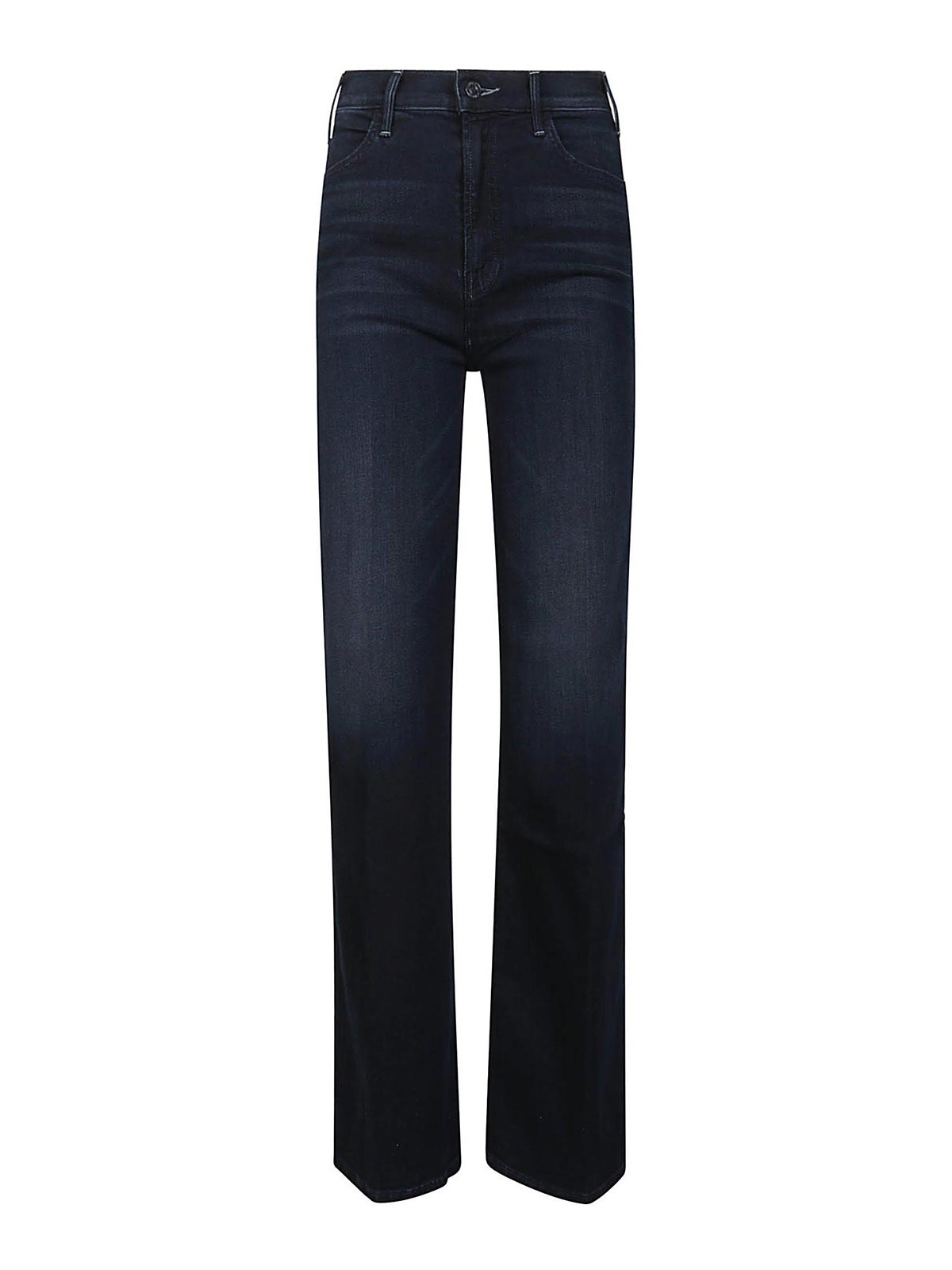 Shop Mother The Huster Roller Jeans In Blue