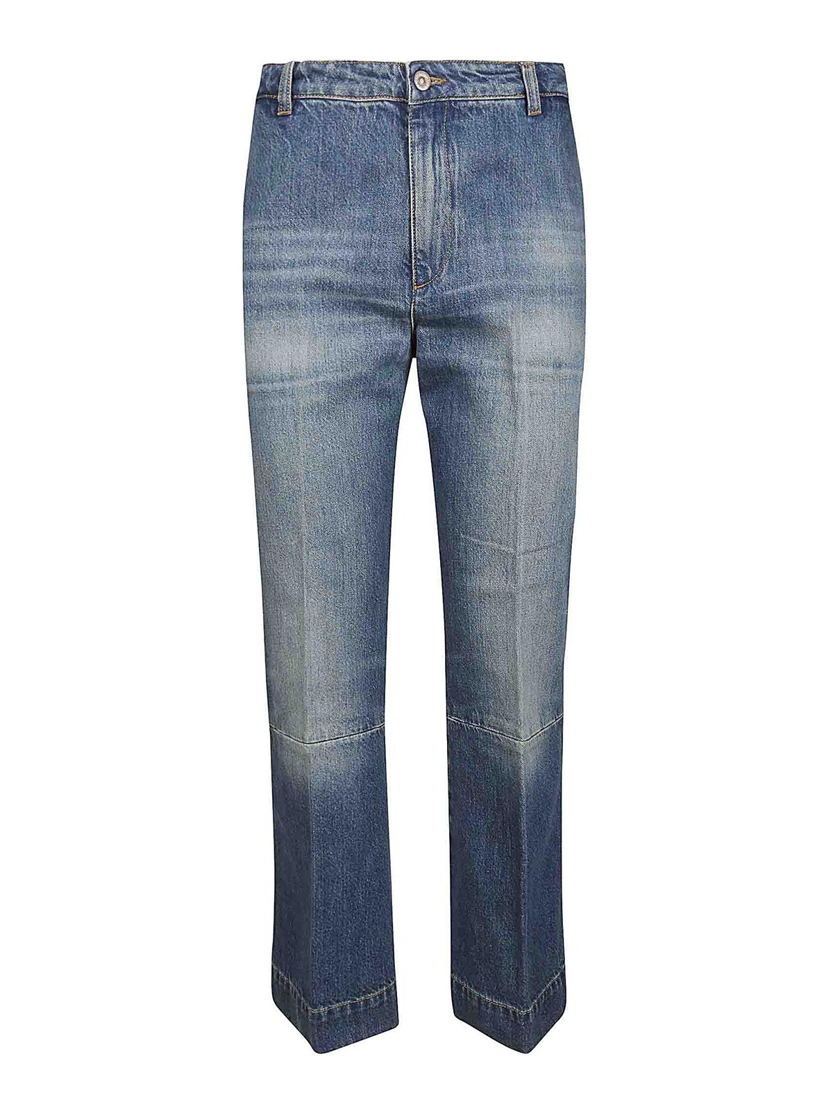 Victoria Beckham Cropped Jeans In Grey