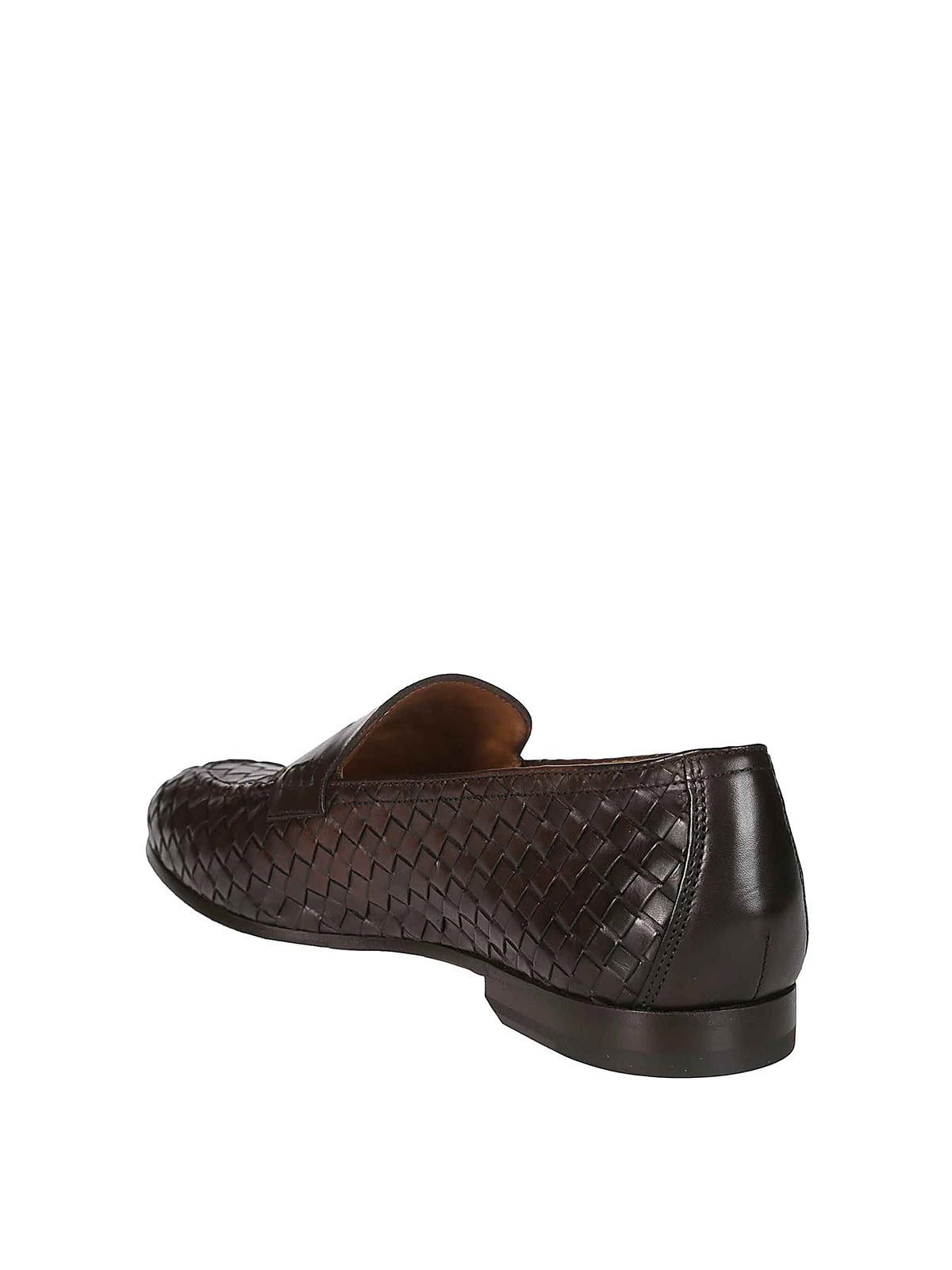 Shop Doucal's Adler Loafers In Dark Brown