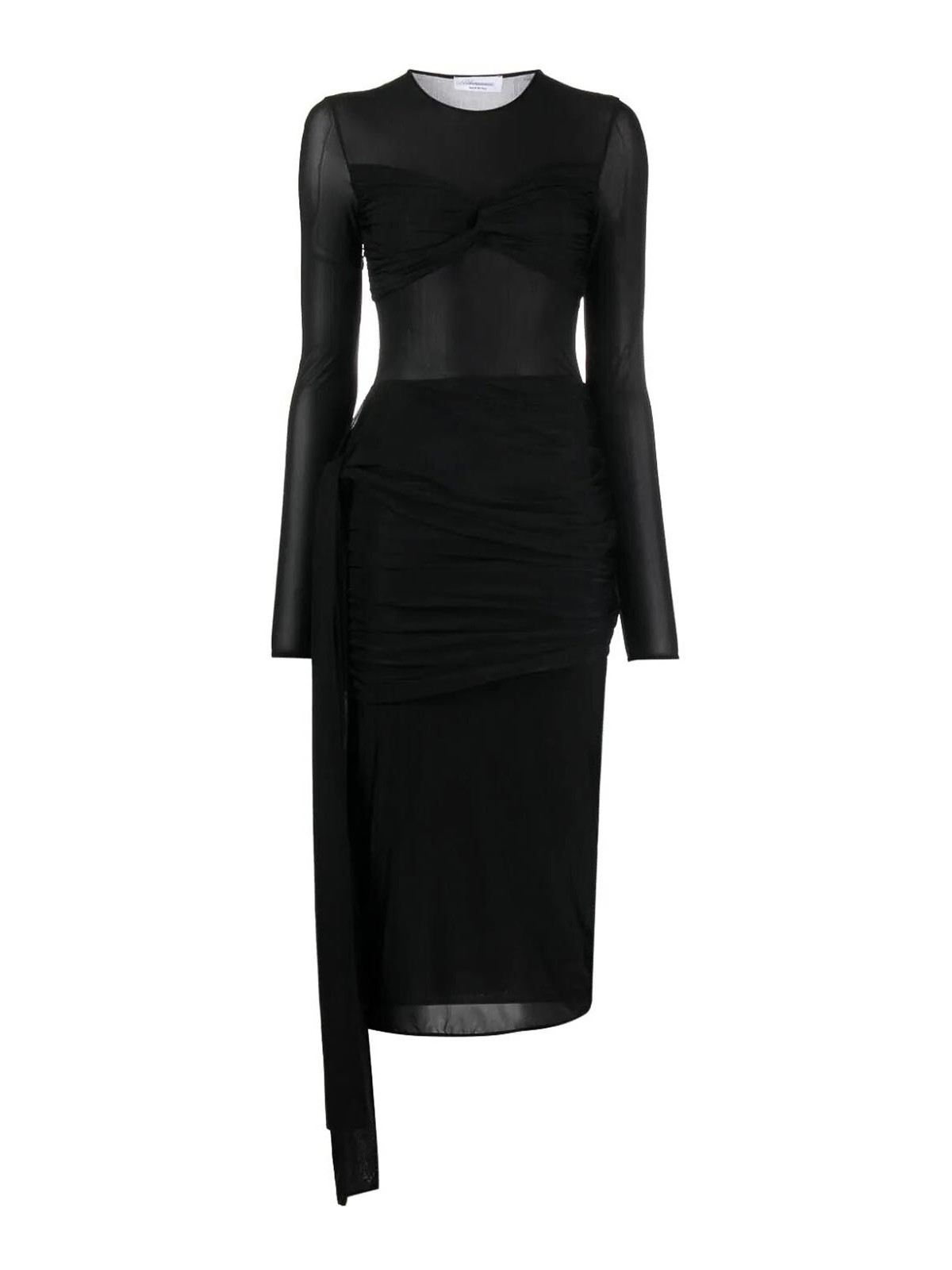Shop Blumarine Midi Dress In Black