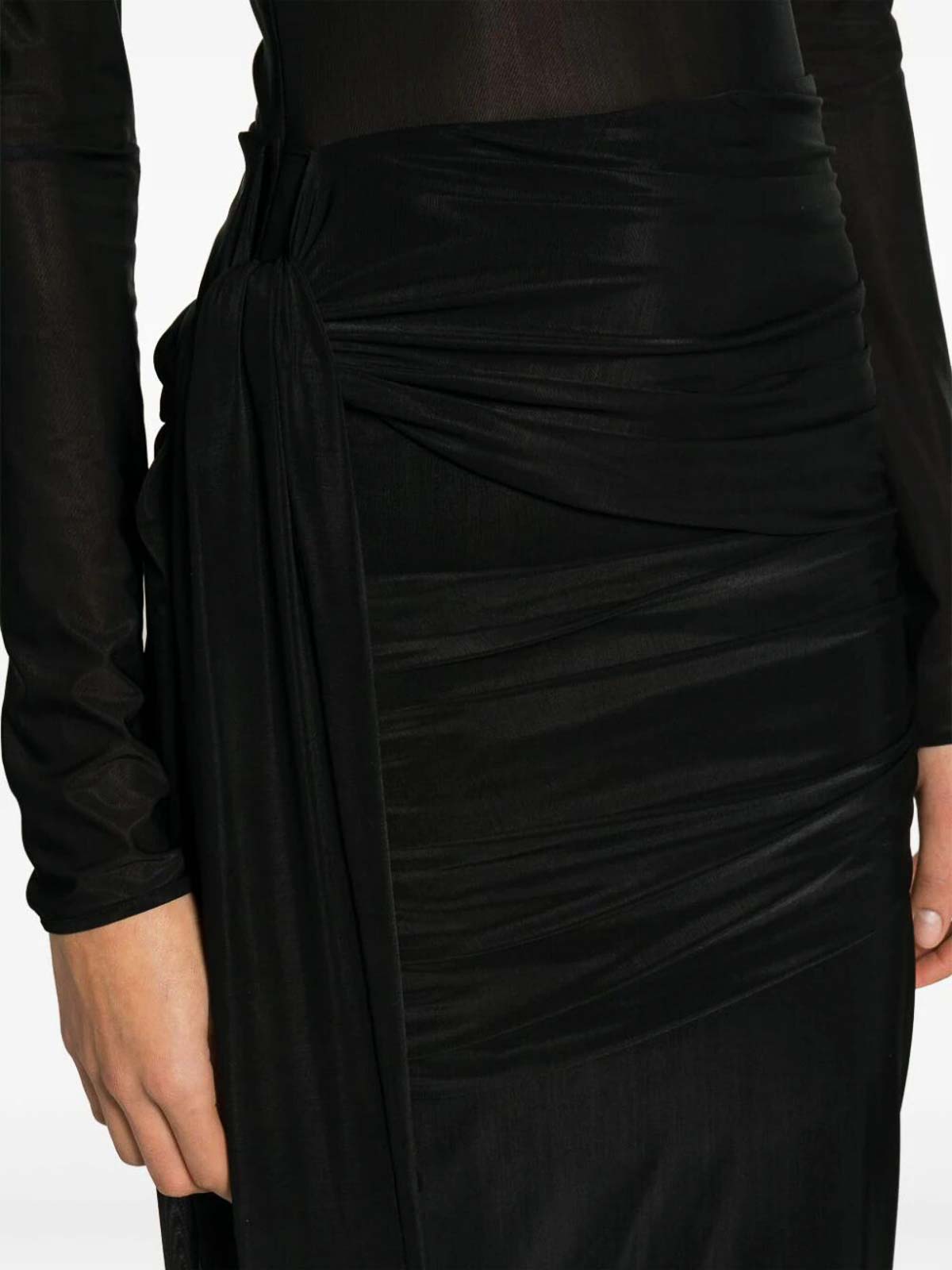 Shop Blumarine Midi Dress In Black