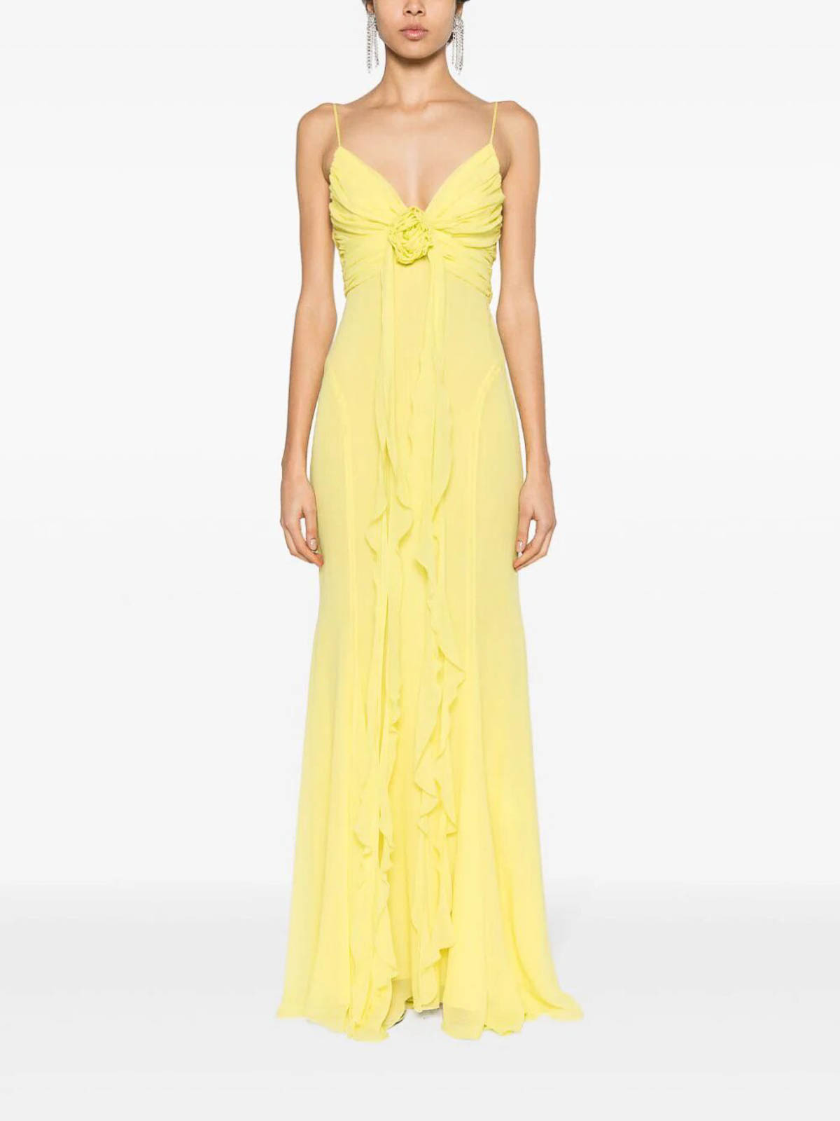 Blumarine Long Dress - Yellow - Women | P422A459AN0223 Blumarine Long Dress - Yellow - Women | P422A459AN0223