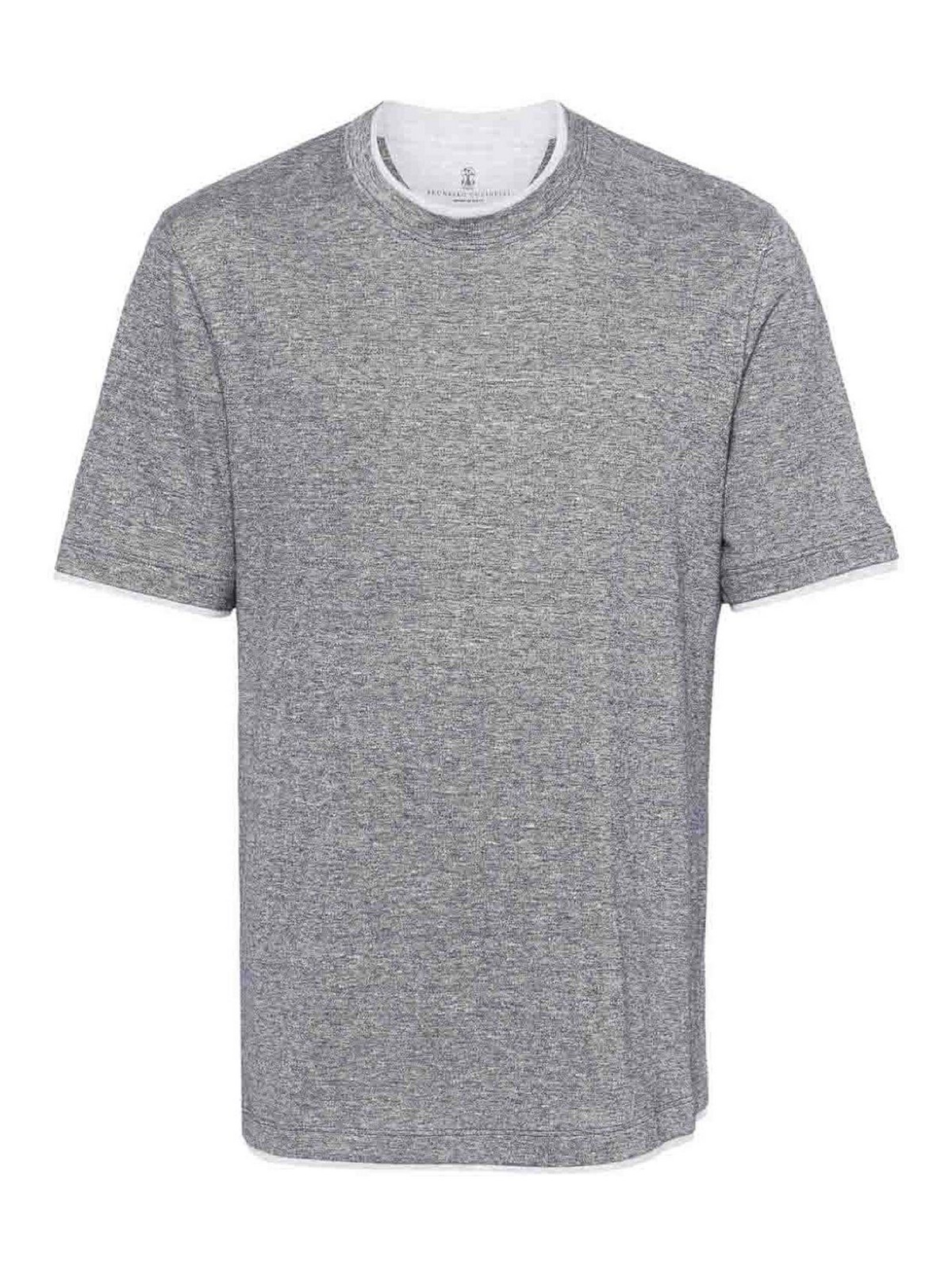 Brunello Cucinelli Crew-neck T-shirt In Gray
