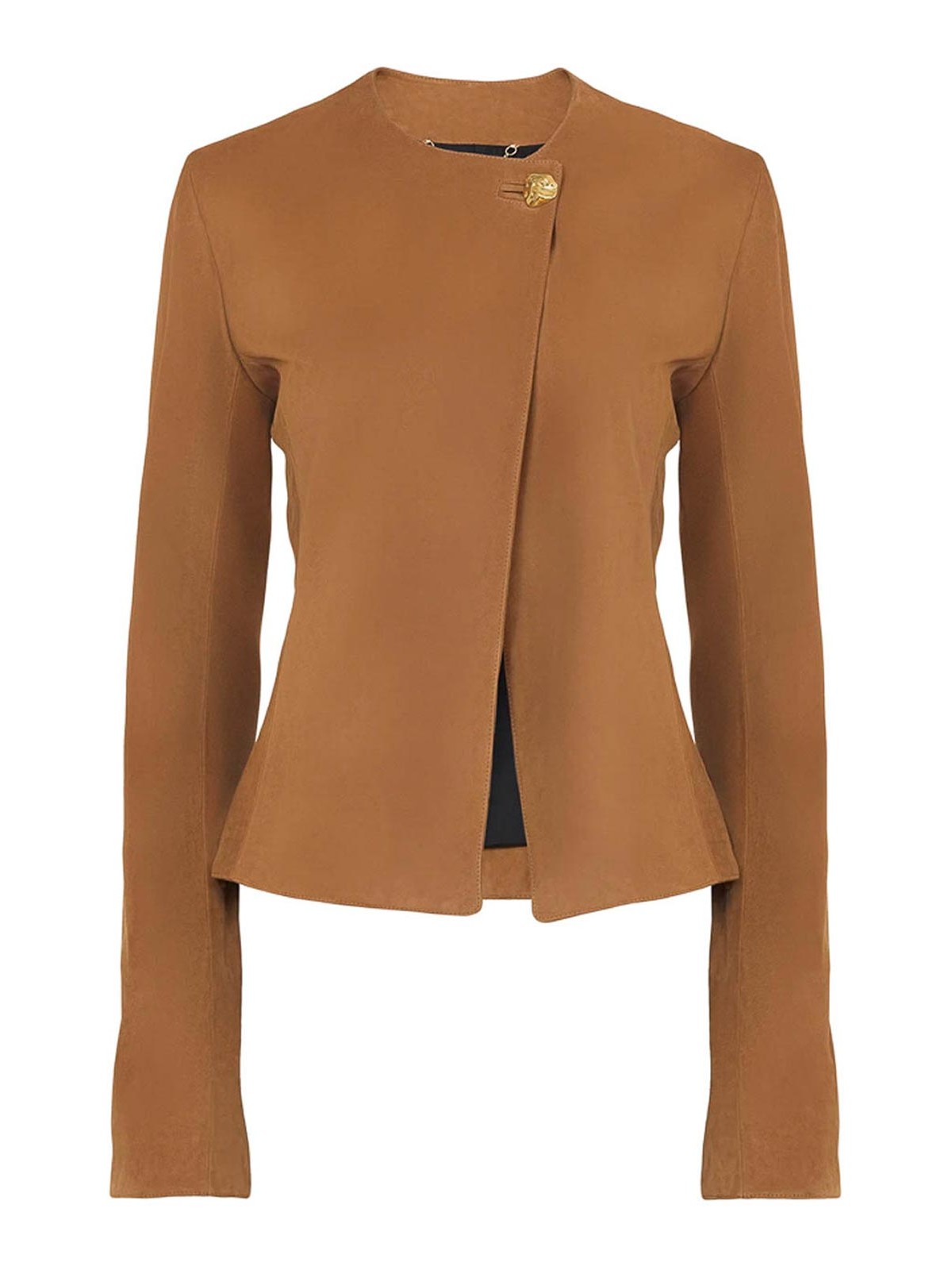 Chloé Leather Jacket In Brown