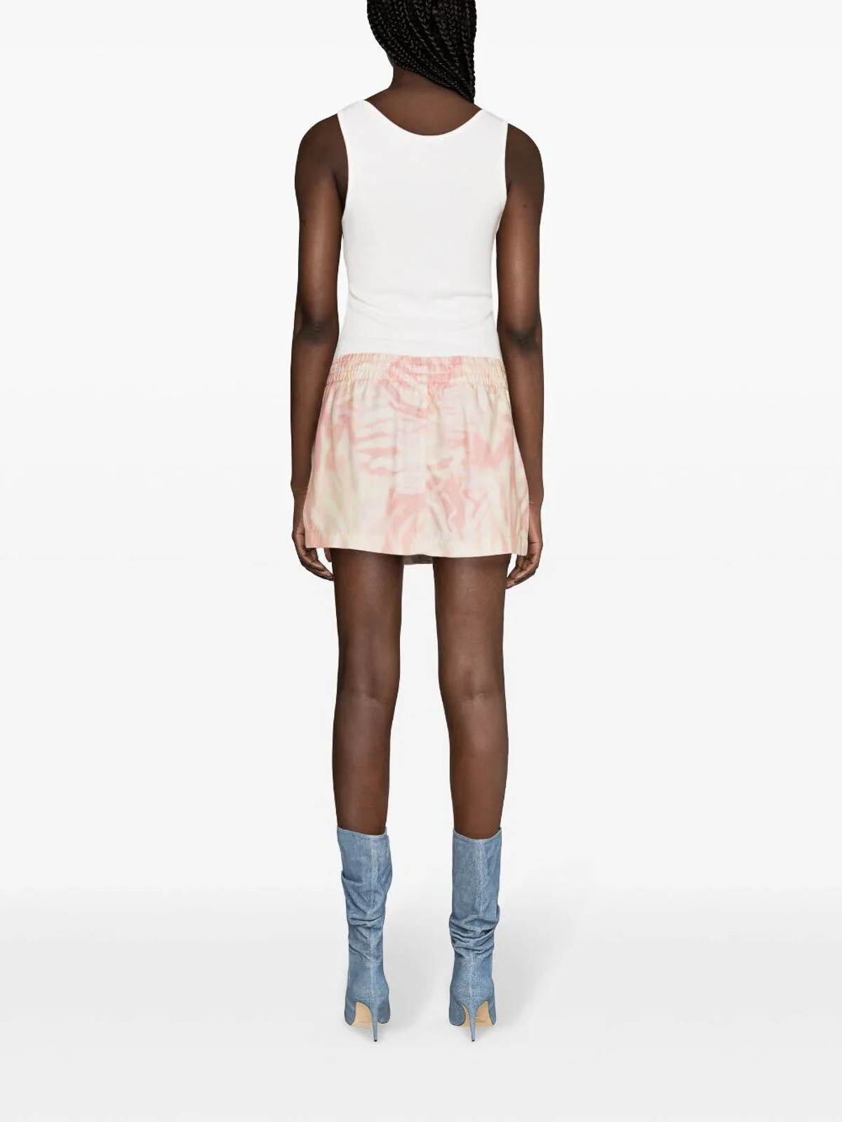 ◆DIESEL◆ O Mirti Skirt Light Pink A130610WGAL3CIA A130610W Women's Mini cargo skirt in zebra-camo twill | Pink | Diesel