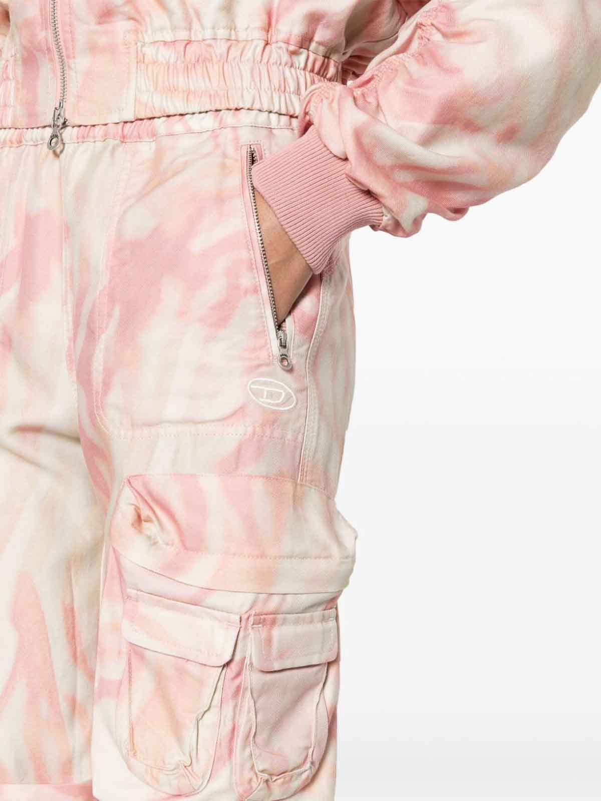 Shop Diesel P-mirow Cargo Pants In Pink
