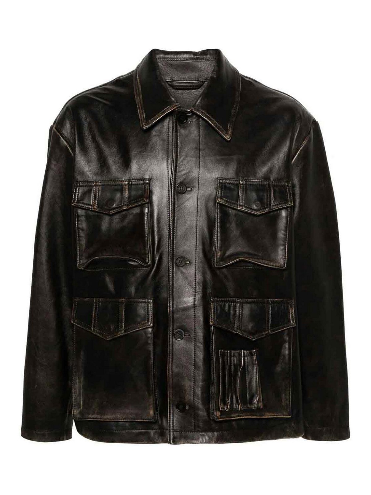 Golden Goose Journey Leather Jacket In Black