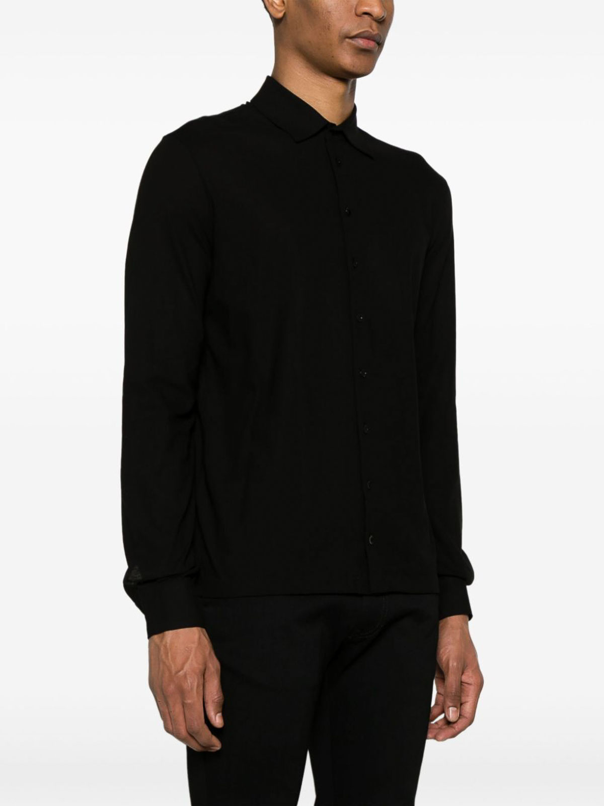 Shop Herno Cotton Shirt In Black
