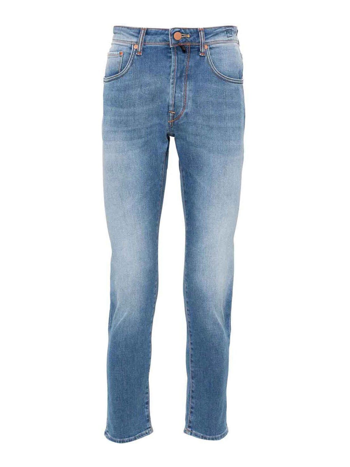 Shop Incotex Jeans Boot-cut - Lavado Claro In Light Wash