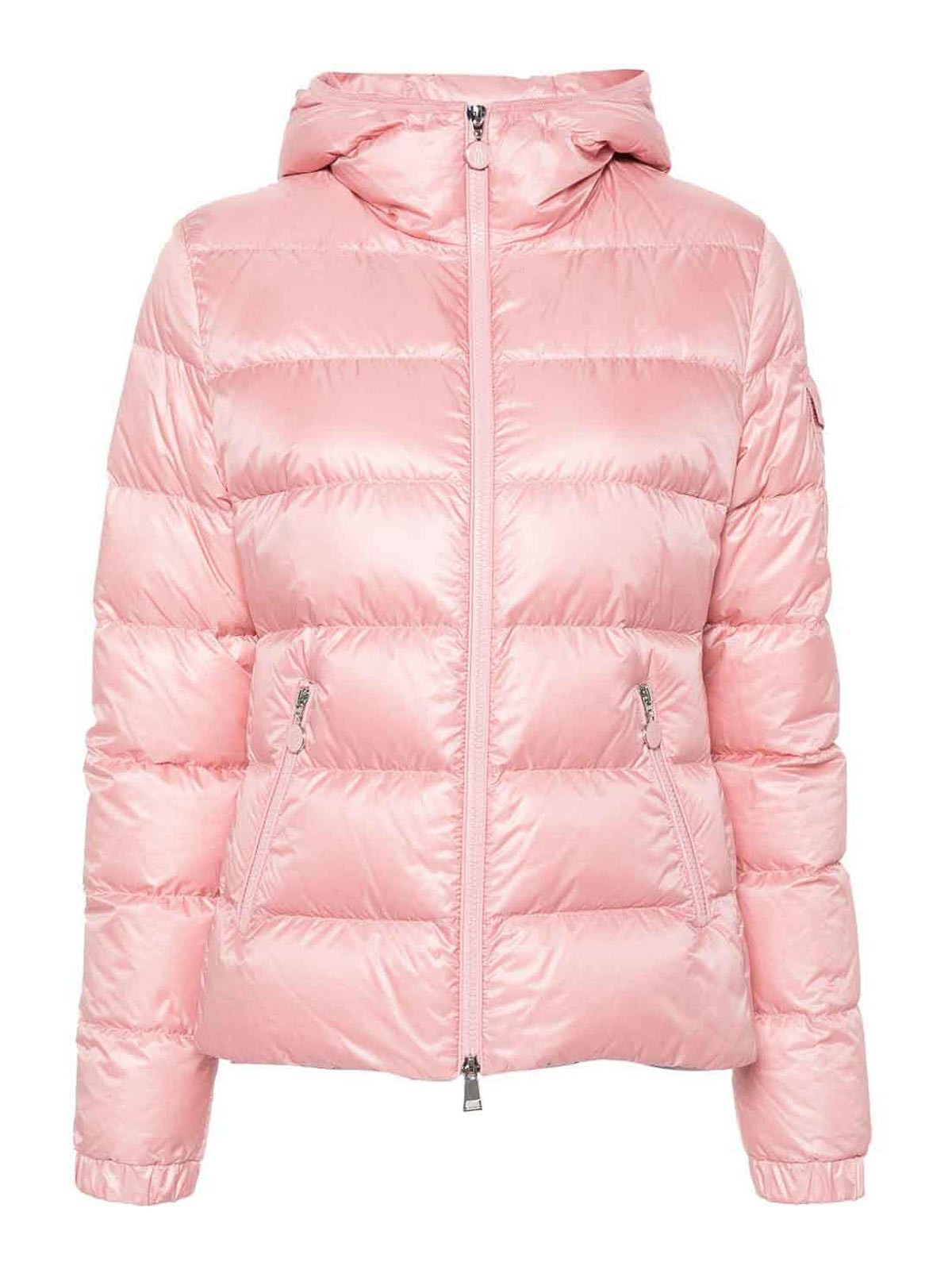 Shop Moncler Gles Padded Jacket In Nude & Neutrals