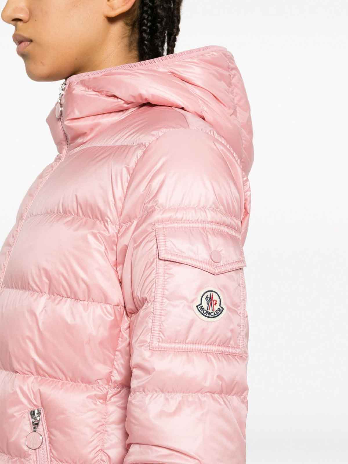 Shop Moncler Gles Padded Jacket In Nude & Neutrals
