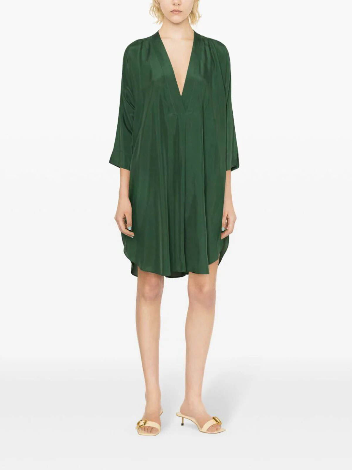 P.A.R.O.S.H. Green silk Dress - Green - Women|SUNNY24D700538005 P.A.R.O.S.H. Green silk Dress - Green - Women|SUNNY24D700538005