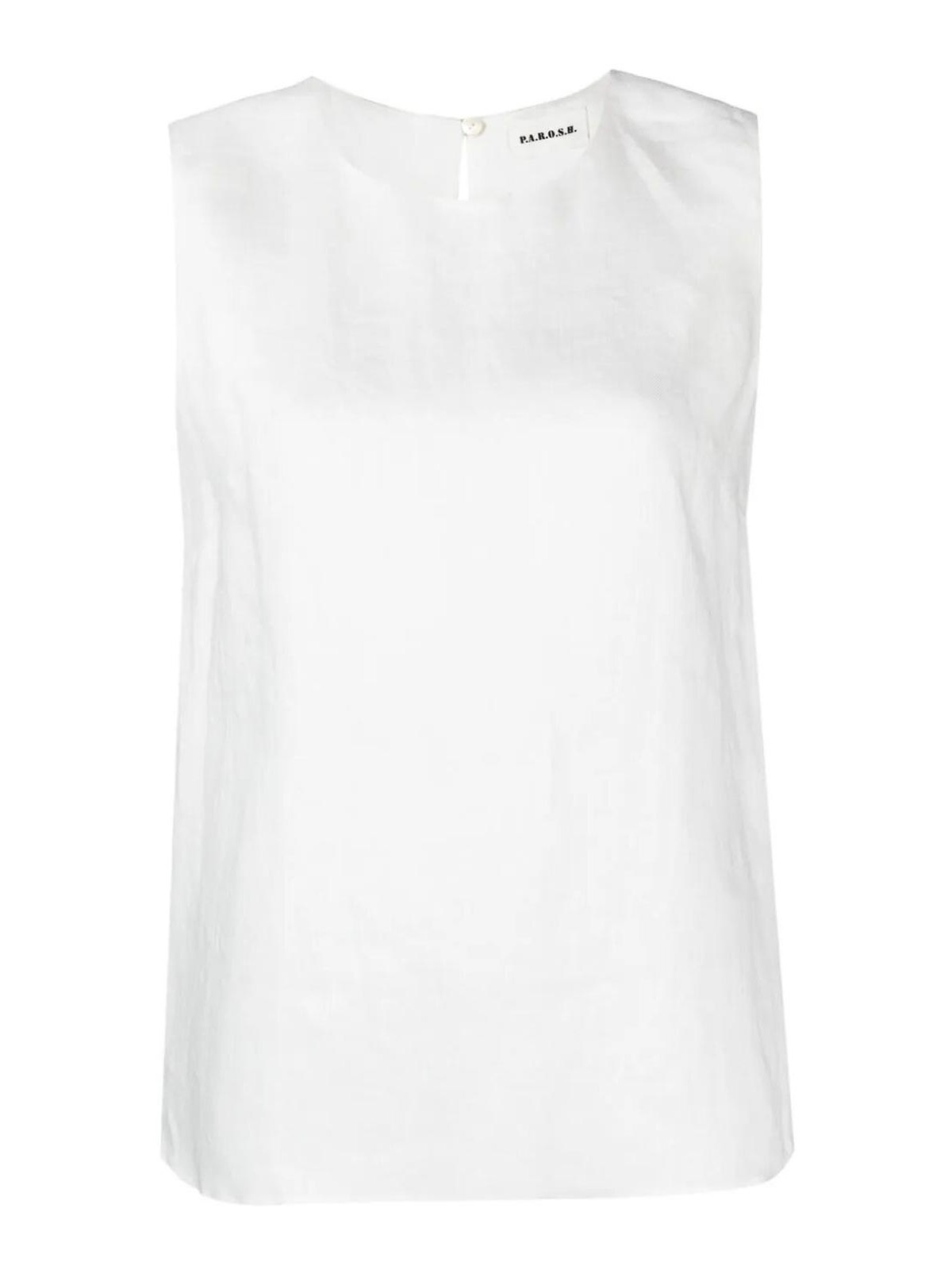 P.a.r.o.s.h Sleeveless Blouse In White