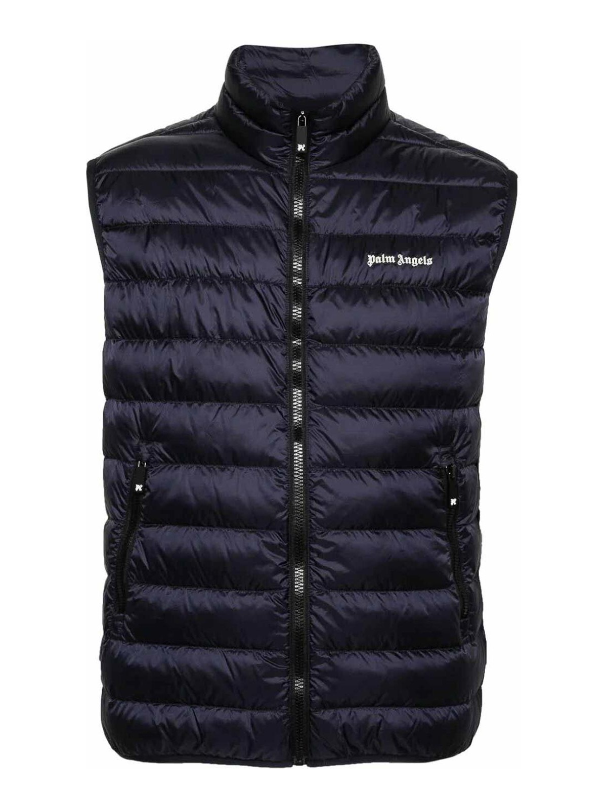 Palm Angels Classic Logo Vest In Blue