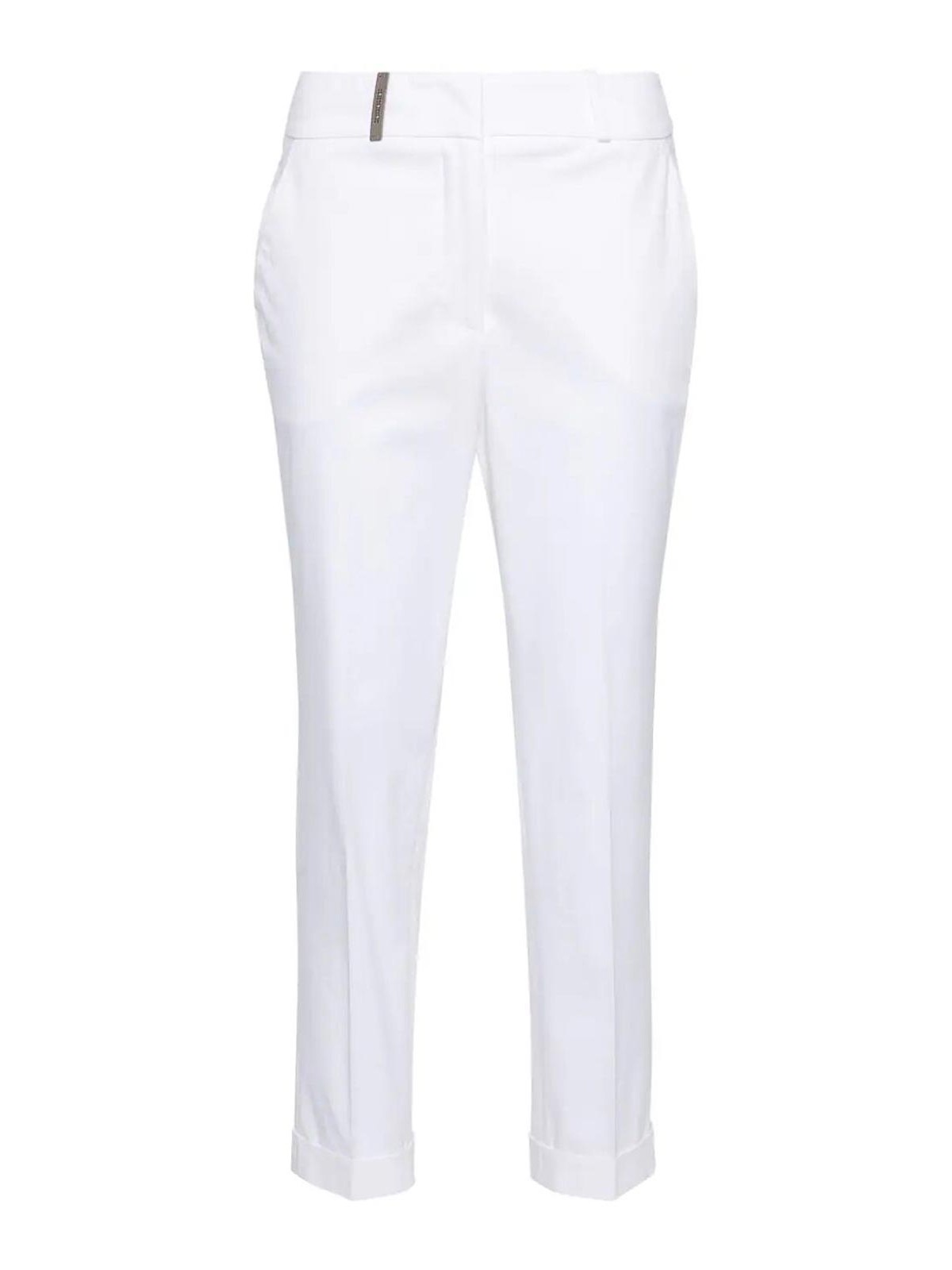 Shop Peserico Casual Pants In White
