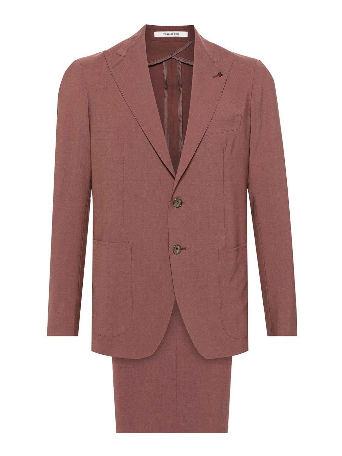 Tagliatore Wool Suit In Brown
