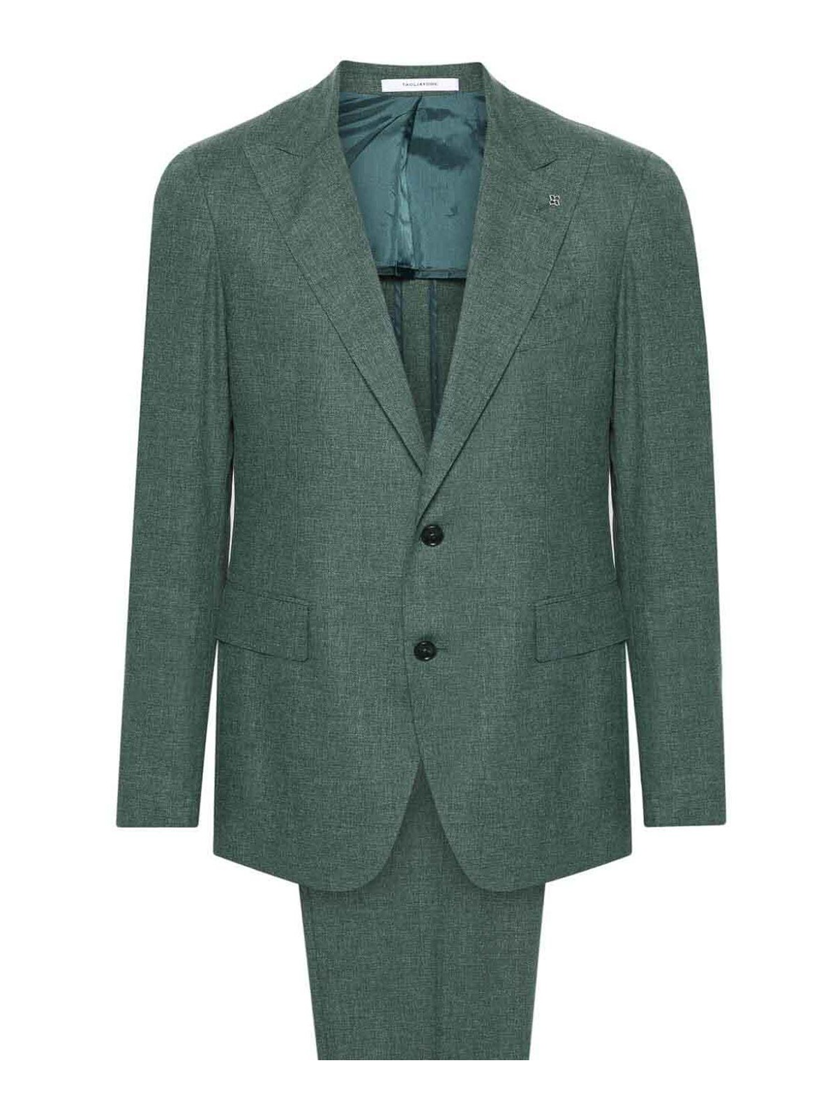 Tagliatore Wool Suit In Green