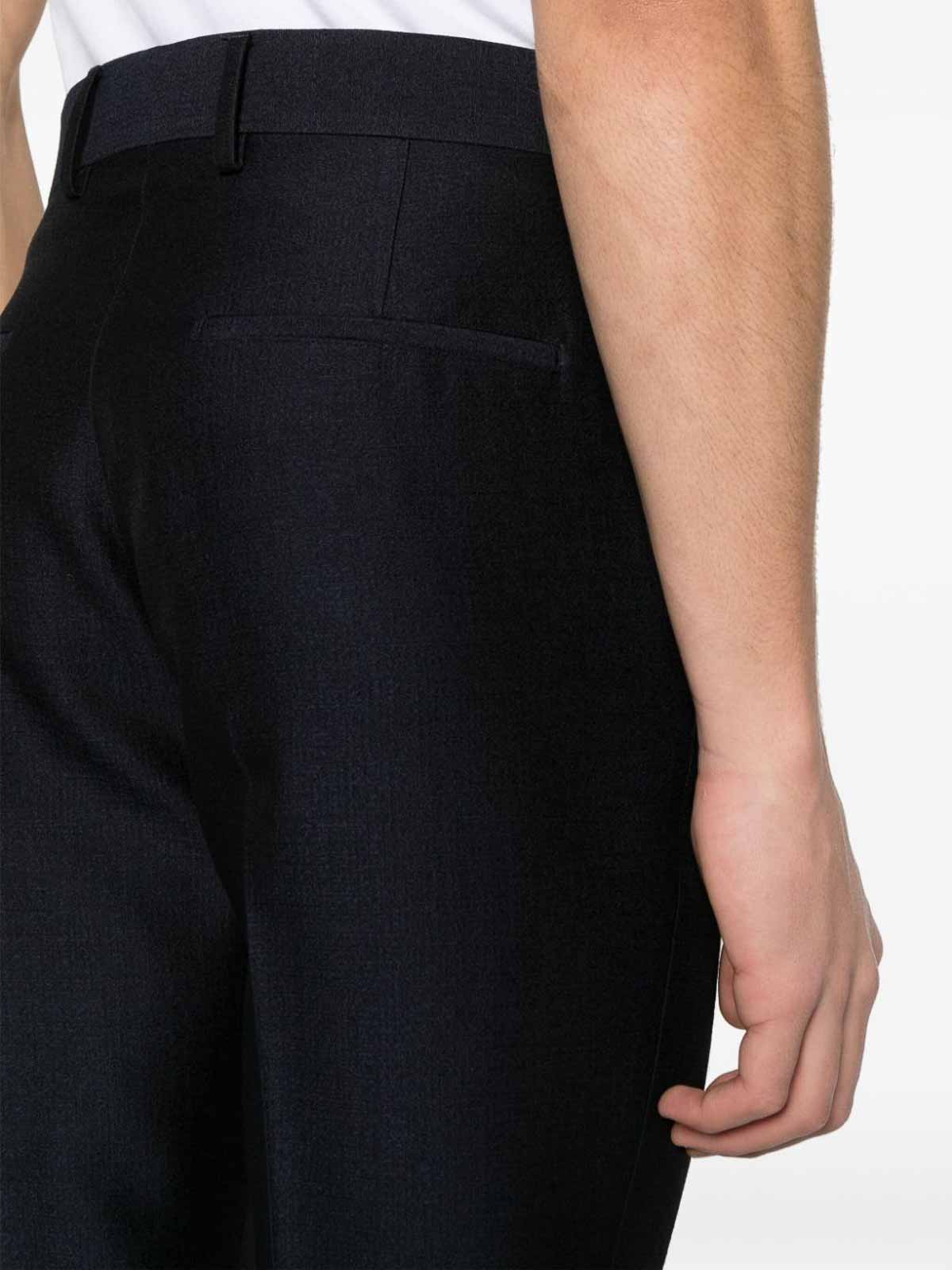Shop Valentino Formal Pants In Dark Blue