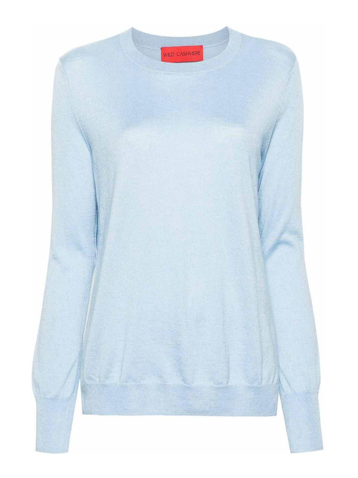 Shop Wild Cashmere Crew-neck Sweater In Light Blue