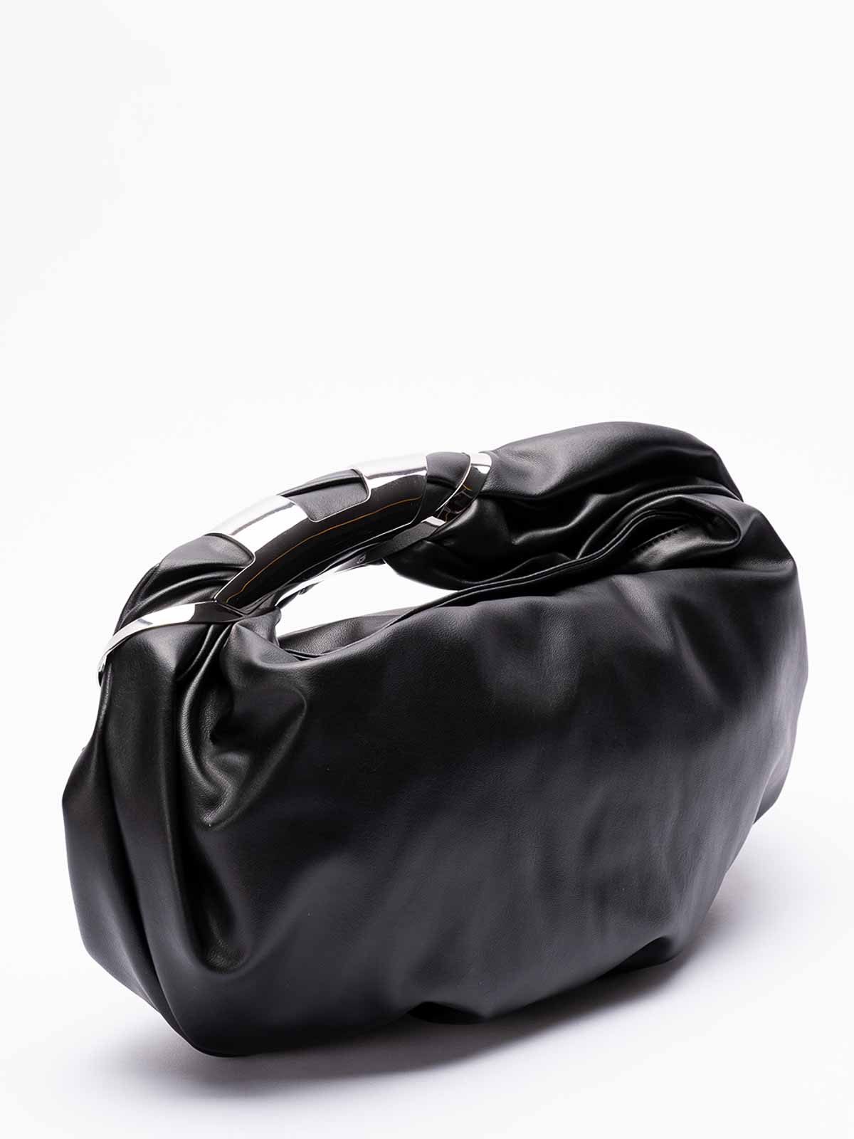 Shop Diesel Small Hobo Bag In Black