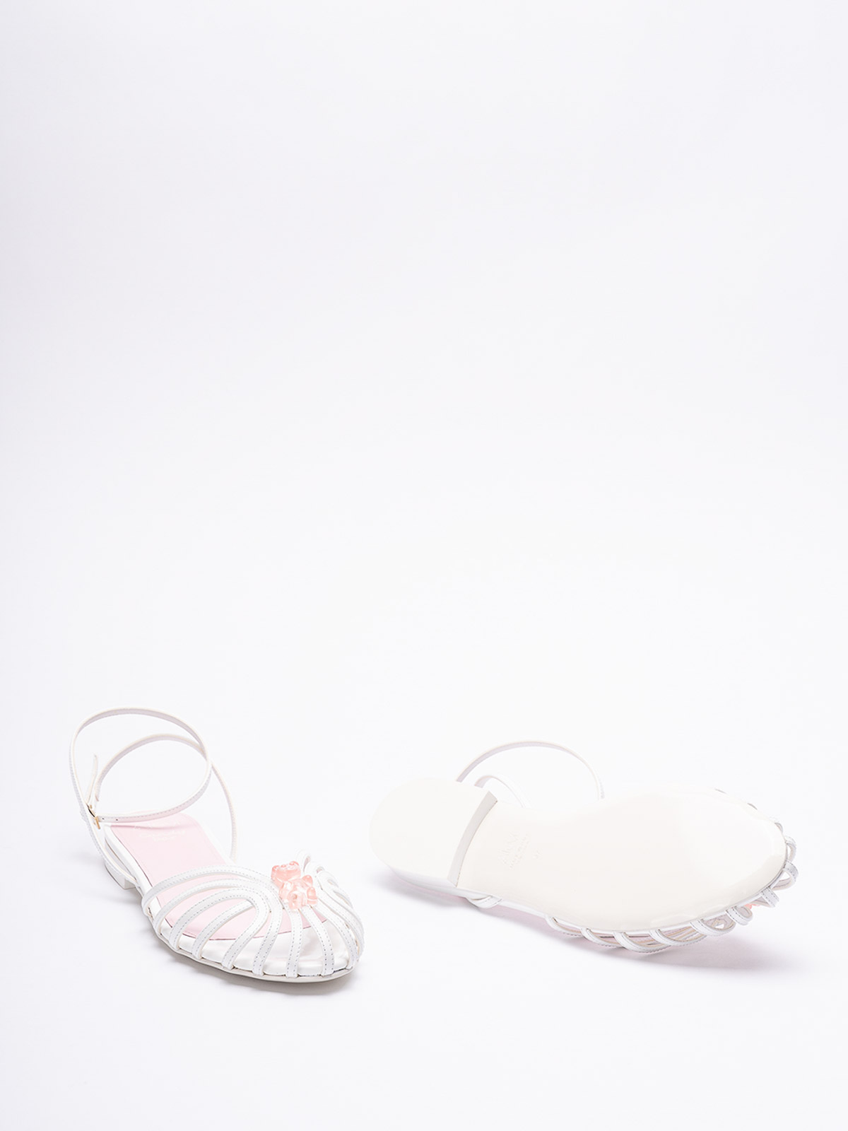Shop Alevì Milano Charlotte Sandals In White