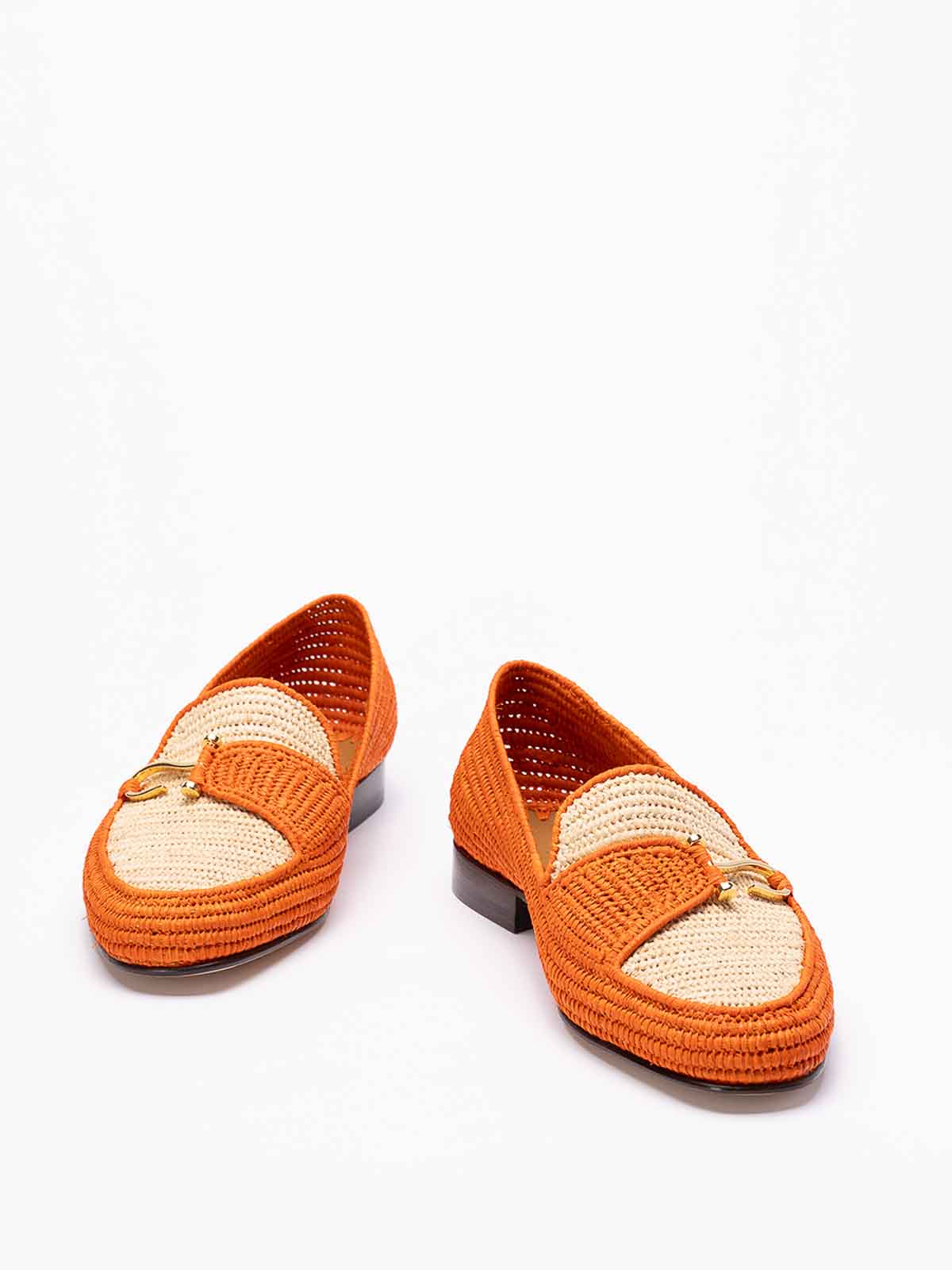 Shop Edhen Milano Agadir Loafers In Orange