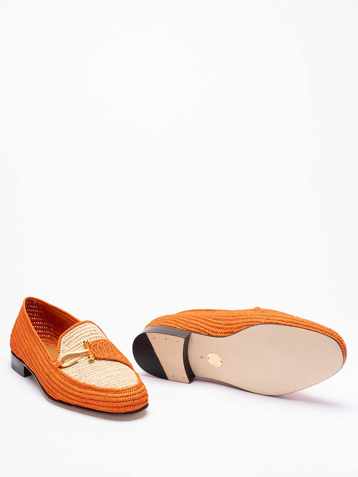 Shop Edhen Milano Agadir Loafers In Orange
