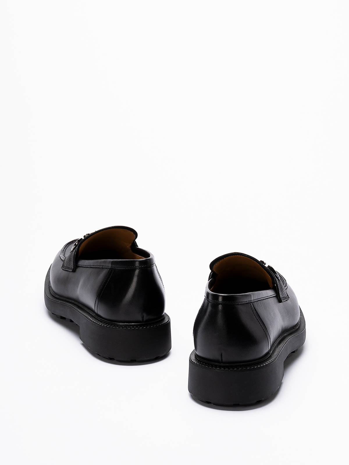 NEW Salvatore Ferragamo Black Leather Galles Shoes Men’s size 10.5 3E (Europe) Loafer with Gancini buckle - Men | Ferragamo main image 4
