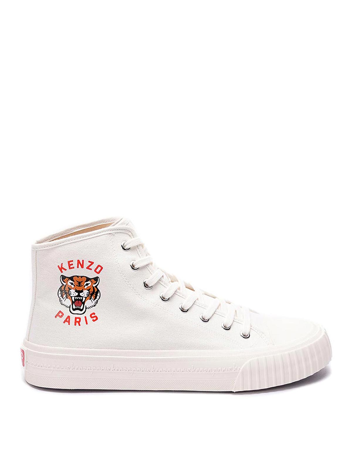 Kenzo Foxy High Top Sneakers In White