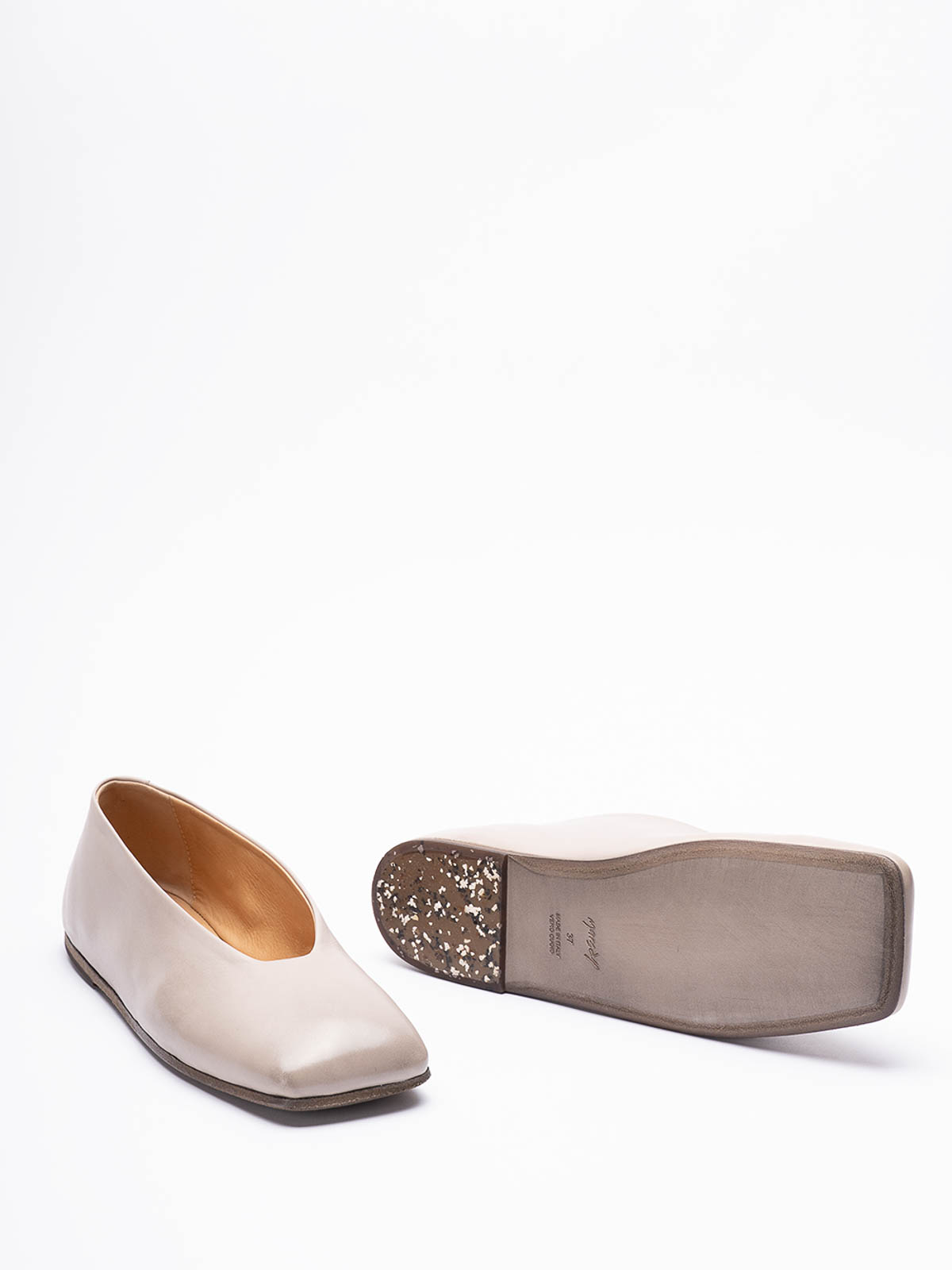 Shop Marsèll Spatolona Flat Shoes In Dark Grey