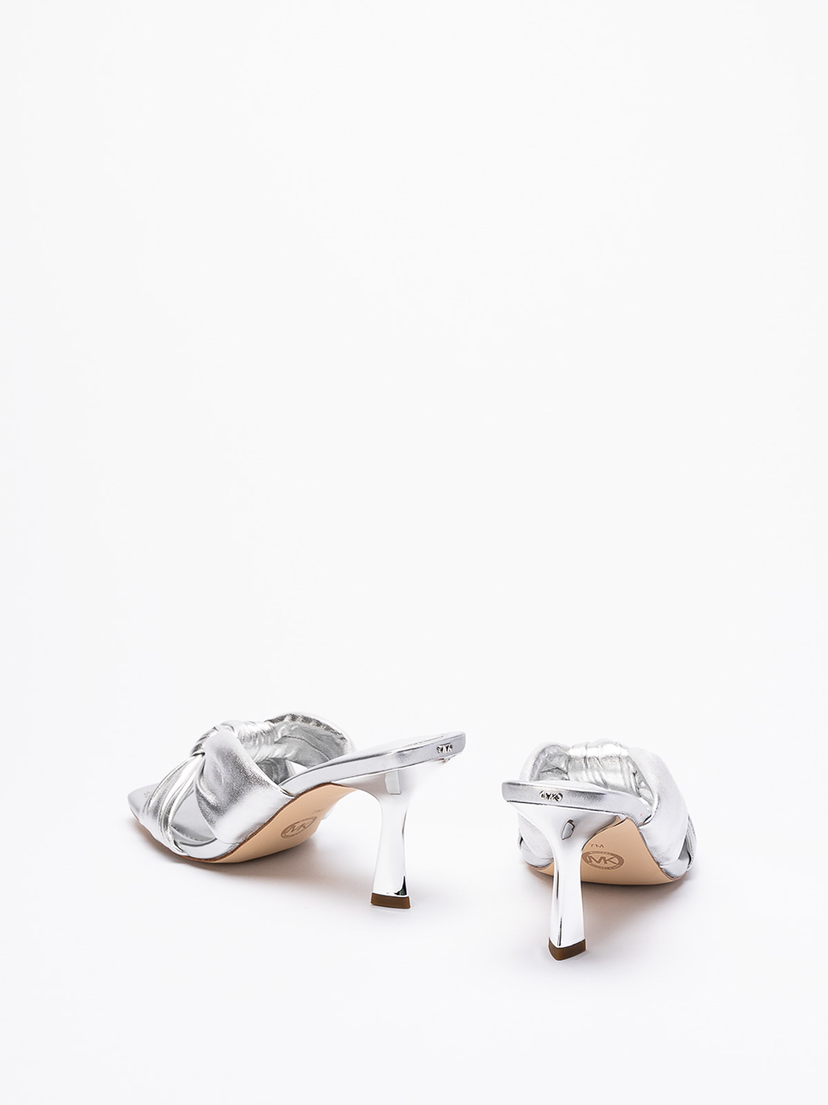 Shop Michael Kors Elena Sandals In Silver
