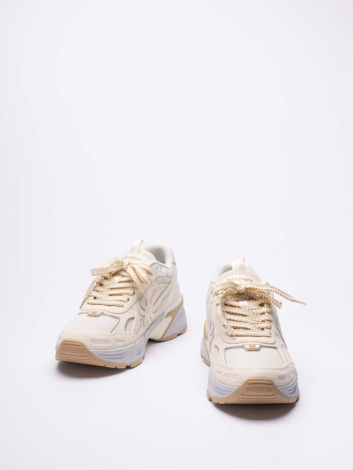 Shop Palm Angels The Palm Runner Sneakers In Beige