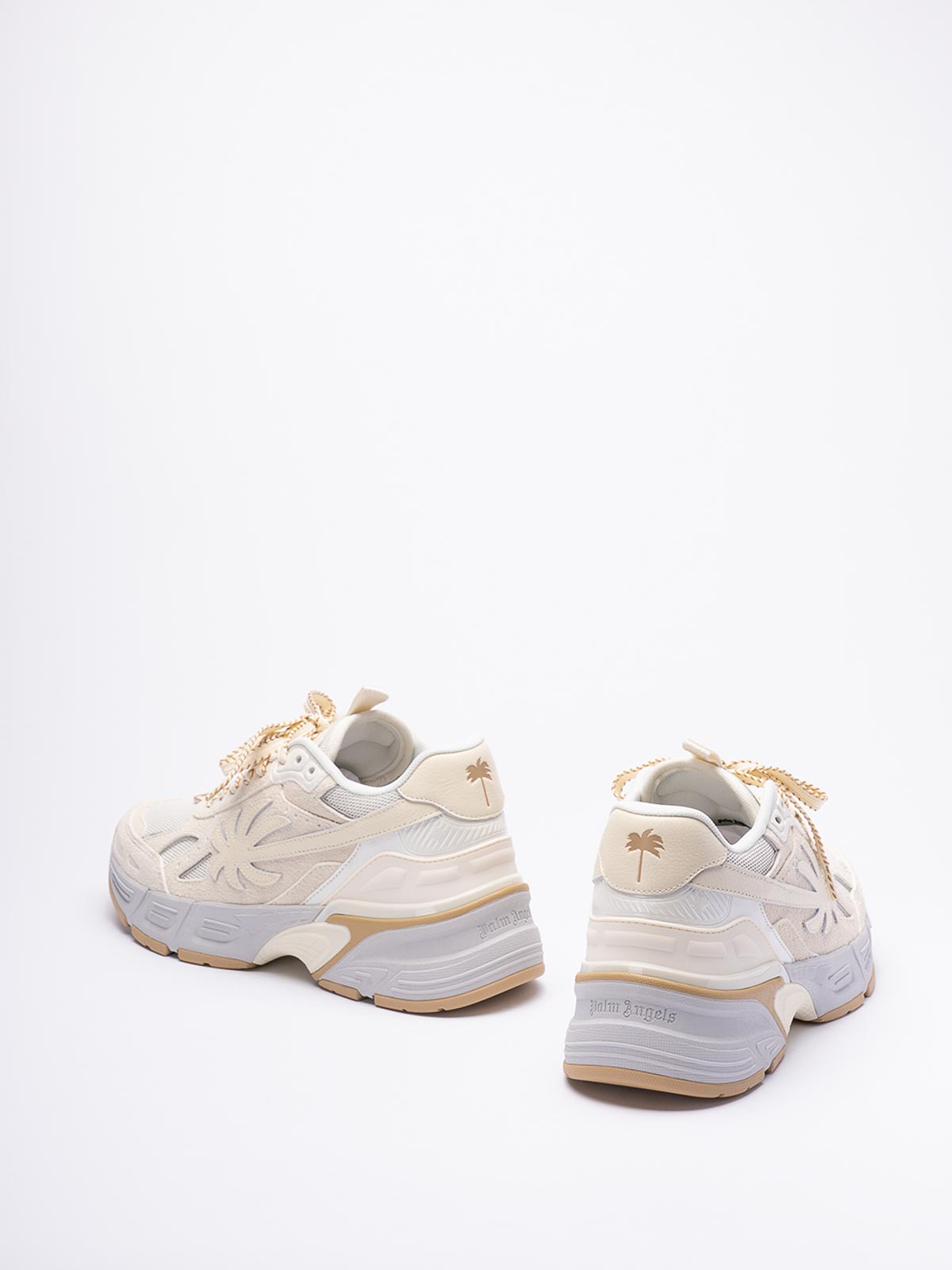 Shop Palm Angels Zapatillas - The Palm Runner In Beige