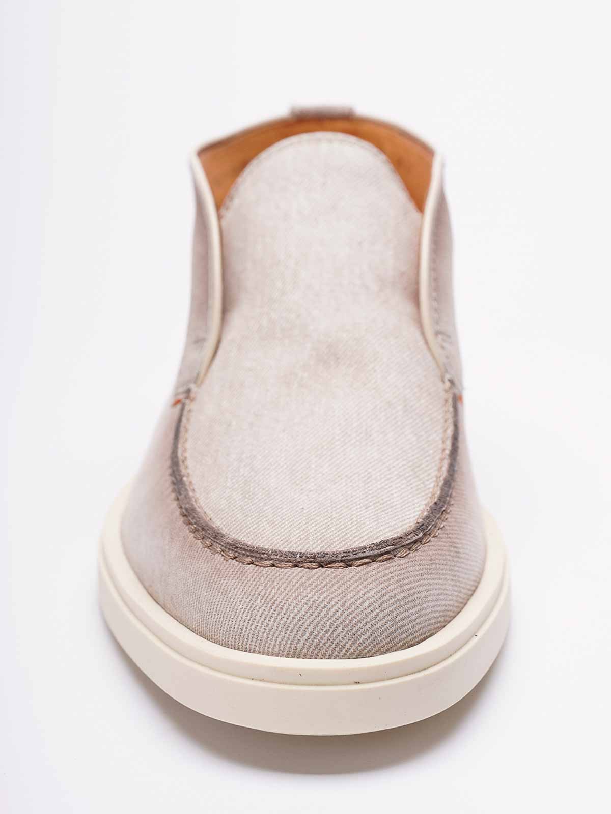 Shop Santoni Digits Loafers In Grey