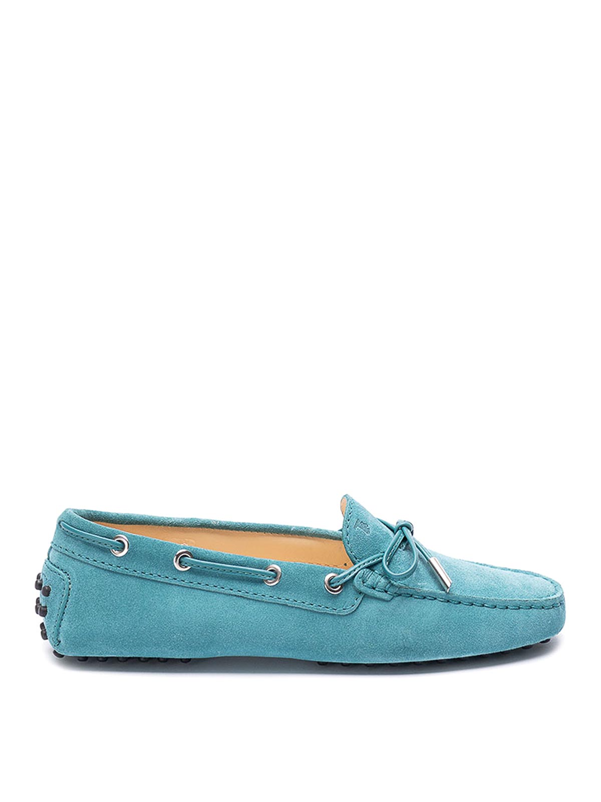 Shop Tod's Gommino Driving Loafers In Light Blue