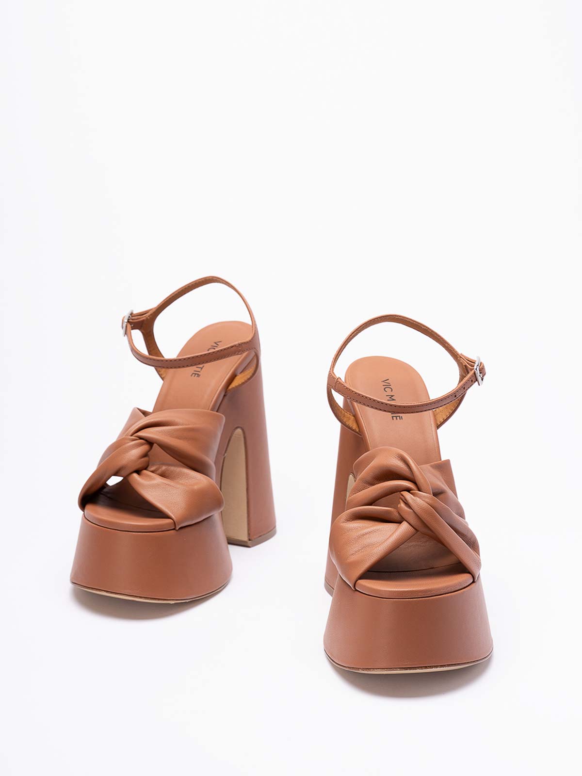 Shop Vic Matie Bonbon Sandals In Dark Wash