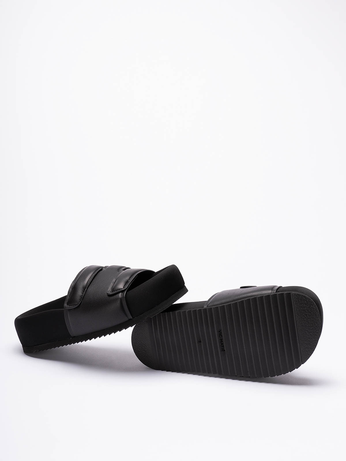 Shop Vic Matie Travel Sandals In Black