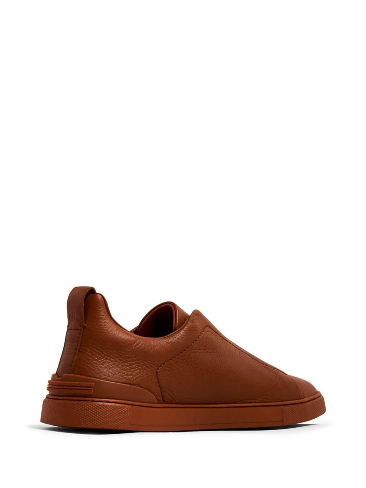 Shop Zegna Triple Stitch Low-top Sneakers In Brown