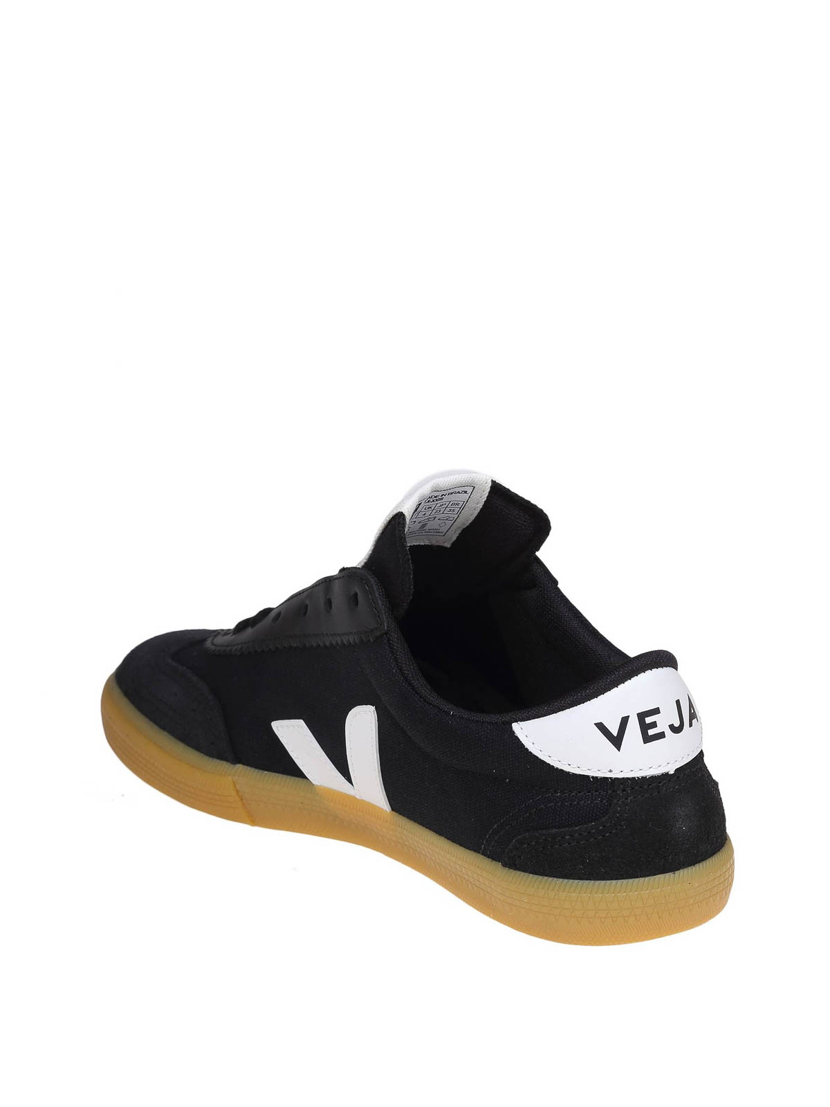 Shop Veja Volley Sneakers In Canvas In Black
